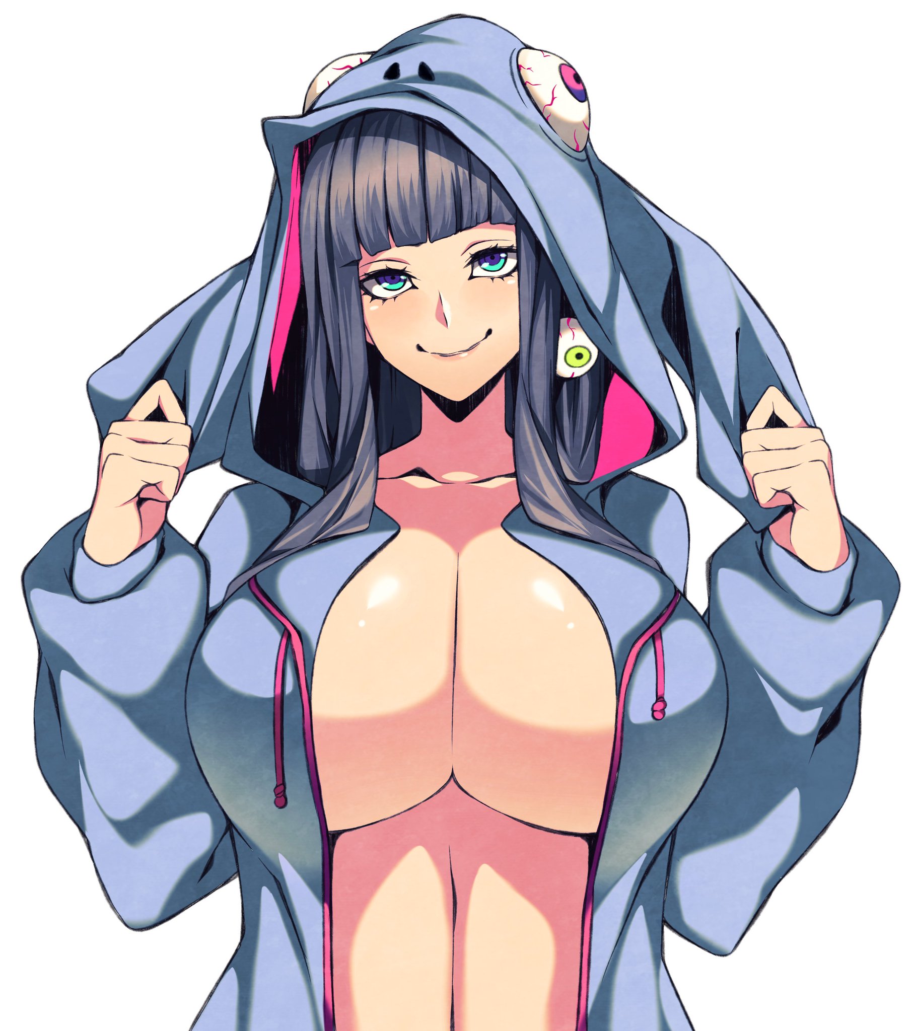 1girls, big breasts, breasts, camui kamui (hz 666v), cleavage, cute, female, female only, happy, huge breasts, large breasts, light skin, light-skinned female, looking at viewer, original, seductive, seductive eyes, seductive look, seductive smile, smile, solo, top heavy, voluptuous