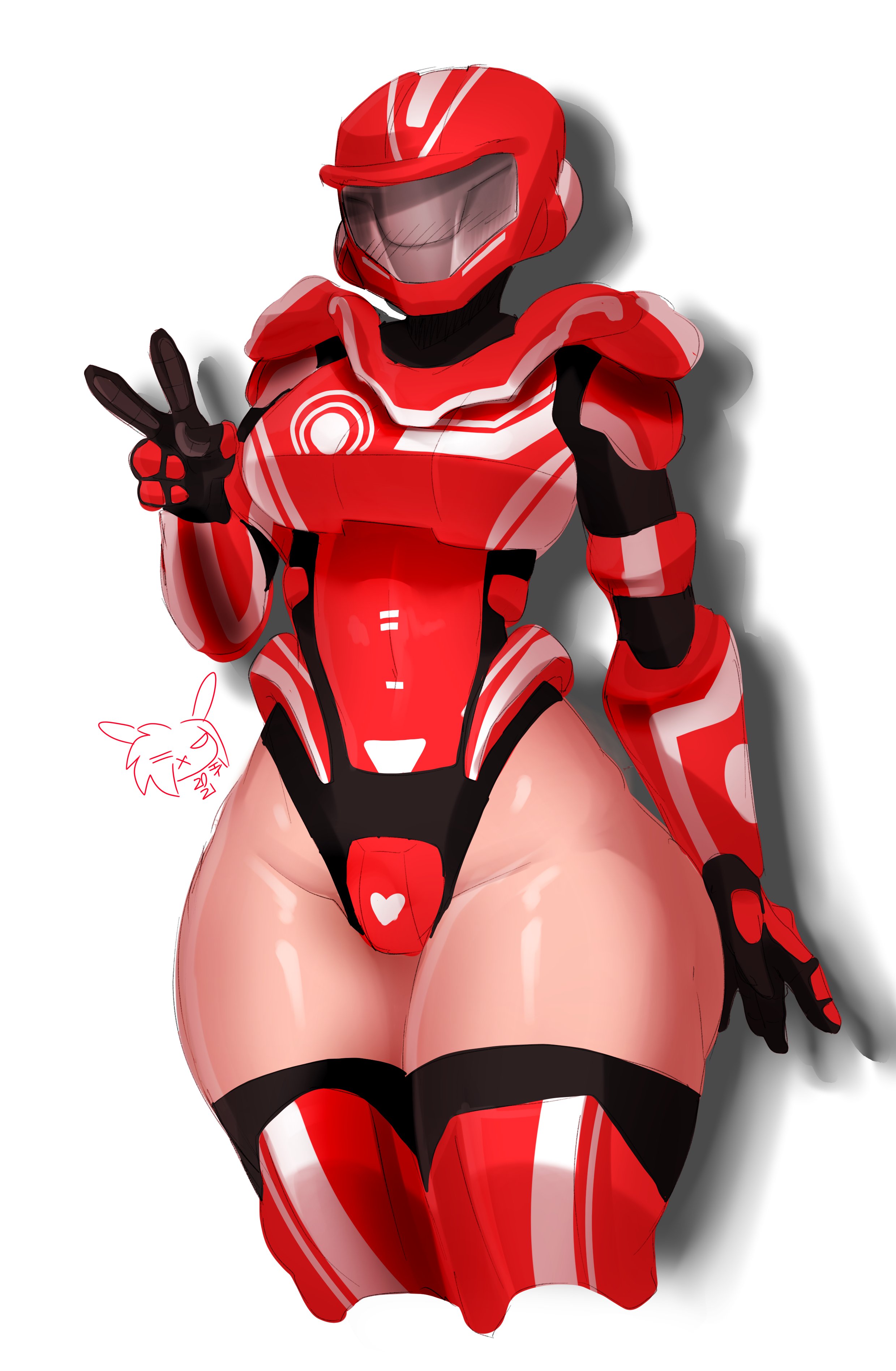 1girls, 2d, armor, female, female spartan (halo), halo (series), helmet, power armor, spartan (halo), thick thighs