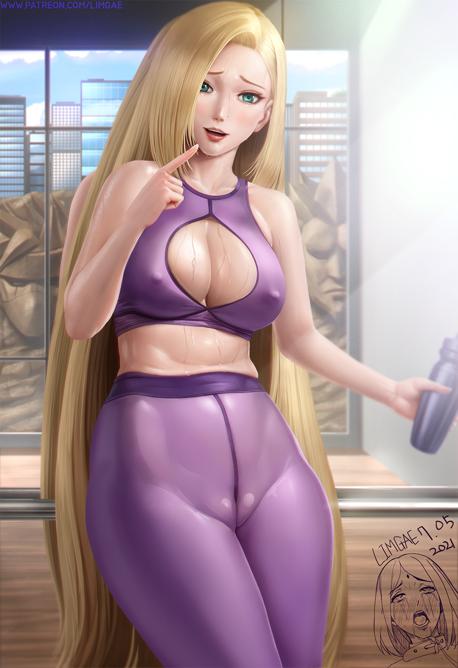 1girls, big breasts, blonde hair, breasts, cameltoe, cleavage, clothed female, erect nipples, female, female only, ino yamanaka, insecure, large breasts, limgae, long hair, naruto, naruto (series), naruto shippuden, naruto: the last, nipples, pussy, realistic, solo