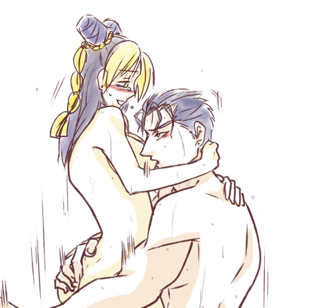 1boy, 1girls, female, incest, jojo's bizarre adventure, jolyne kujo, jotaro kujo, male, shounen jump, stone ocean