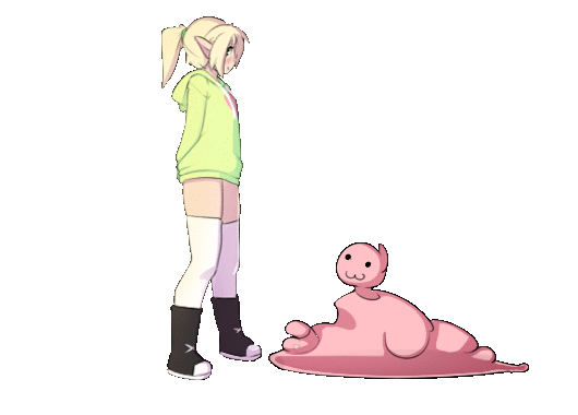 1boy, animated, clothed, clothing, color, colored, cum, game cg, hoodie, hoodie (artist), humanoid, light skin, light-skinned male, male, male only, max (hoodie), mostly clothed, original, slime, standing, tagme, thigh highs, thighhighs, transparent background