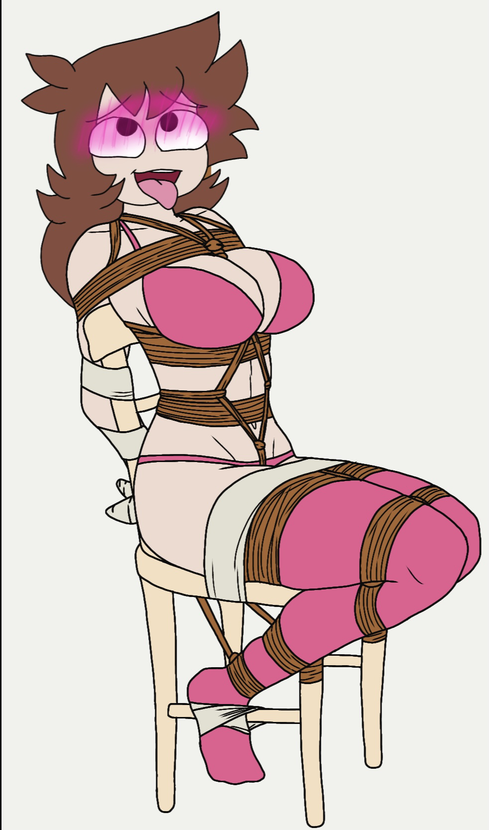 1girls, ahe gao, bondage, bound, brown hair, female, restrained, rope bondage, shannon gurr, shgurr, tagme, tape, that fuckinguy, tied to chair, tied up