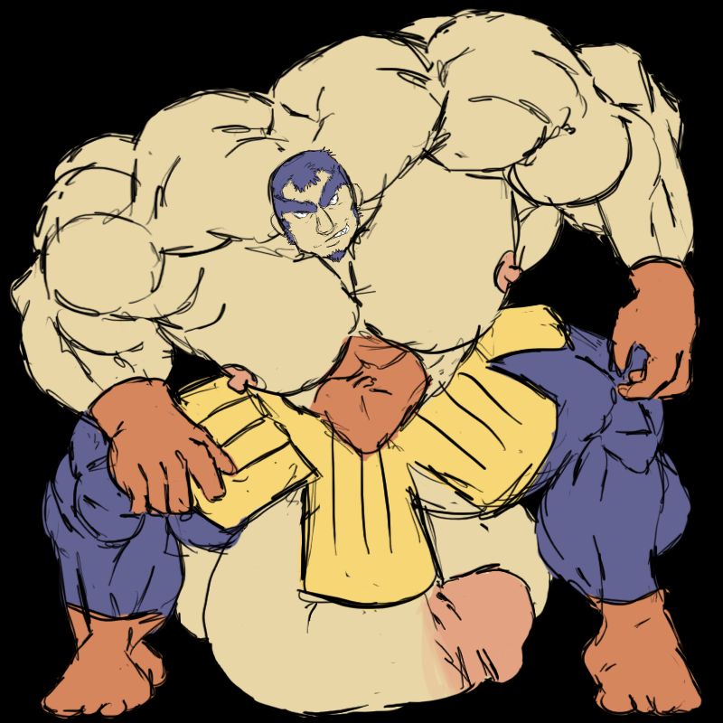 abs biceps bodybuilder hariyama hyper hyper_balls hyper_genitalia hyper_muscles hyper_penis hyper_testicles male male_focus male_only muk100 muscle muscles muscular muscular_arms muscular_ass muscular_back muscular_legs muscular_male muscular_thighs nipples pecs pokemon veins veiny_penis