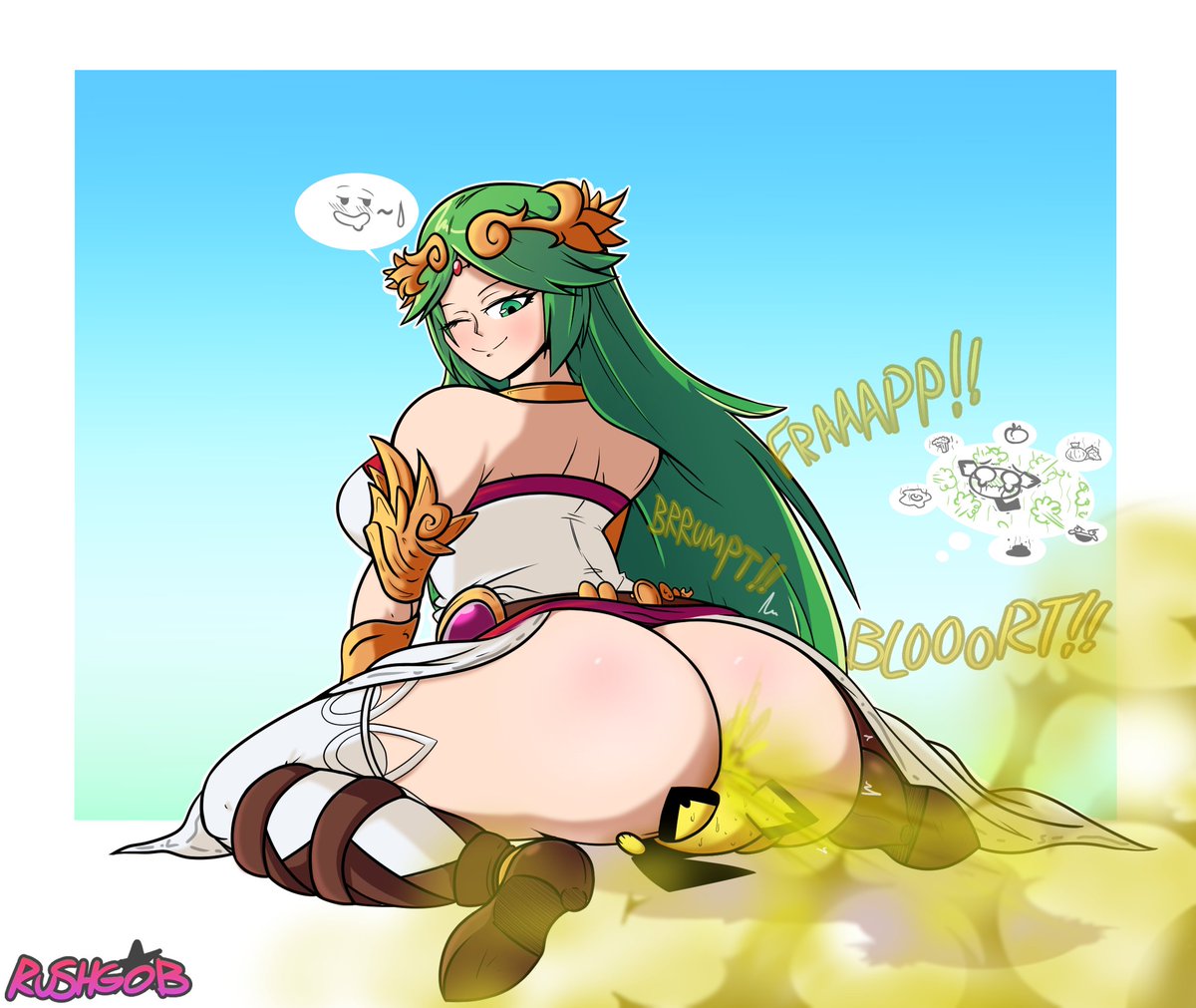 ass_on_face behind_view big_ass big_butt bubble_ass bubble_butt facesitting fart fart_fetish fart_torture farting farts gobrush huge_ass kid_icarus looking_back milf nintendo palutena pichu pokemon seductive sexually_suggestive smelly smelly_ass smelly_pussy stinky super_smash_bros. super_smash_bros._ultimate wide_hips