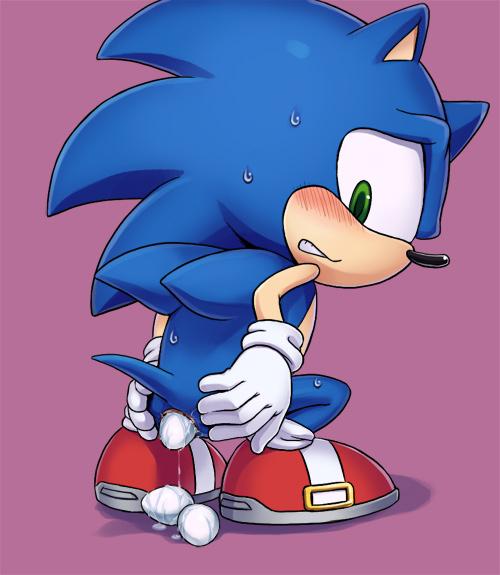 anthro blush egg exposed_torso footwear fur gloves handwear hedgehog humanoid karlo male male_only mammal nude shoes solo sonic_(series) sonic_the_hedgehog squatting tagme tail