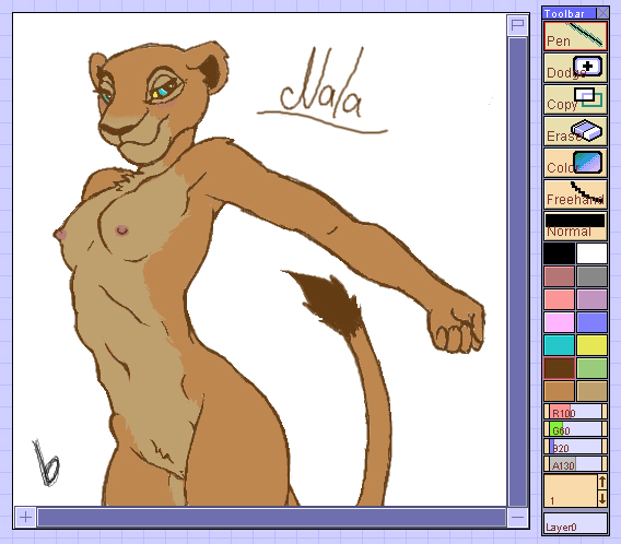 anthro anthrofied disney feline female female_only fur furry furry_only lion mammal nala nipples solo tagme the_lion_king thirteeenth