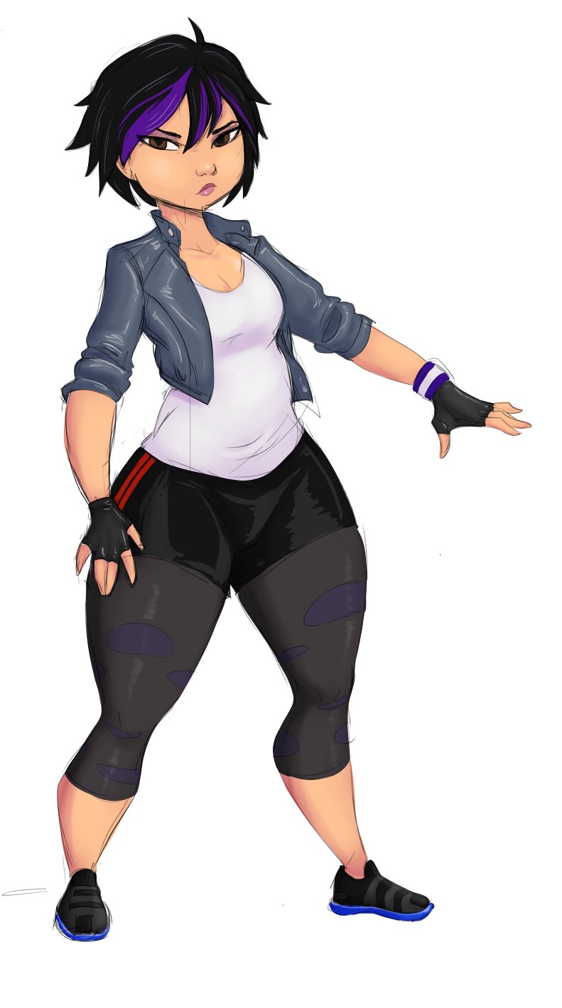 1girls, ass, big ass, big butt, big hero 6, disney, female, female only, go go tomago, gogo tomago, guillion (toshkarts), human, jpeg, marvel, marvel comics, solo, thick thighs, tight clothing, wide hips