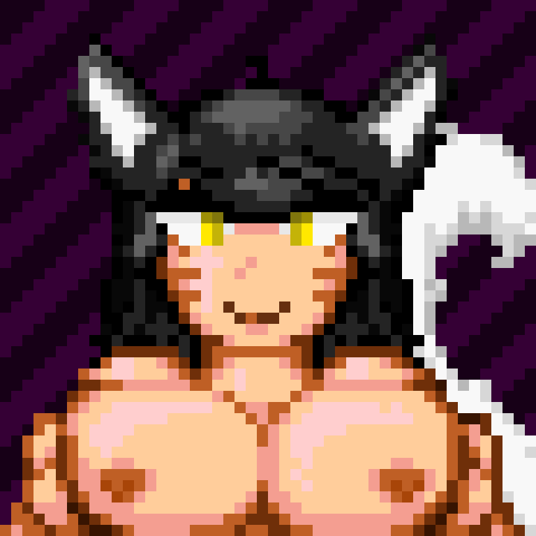 ahri breast_grab breasts hentaifan25 league_of_legends pixel_art self_upload smug