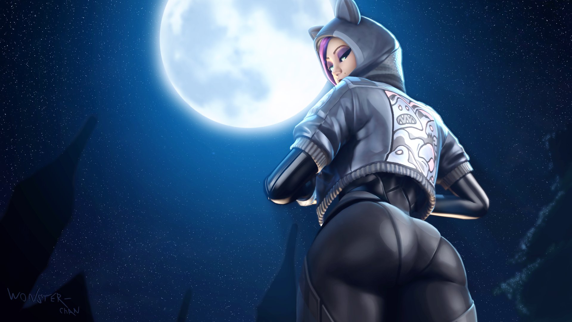 3d, ass, female, fortnite, lynx (fortnite), solo, tagme, wonster-chan