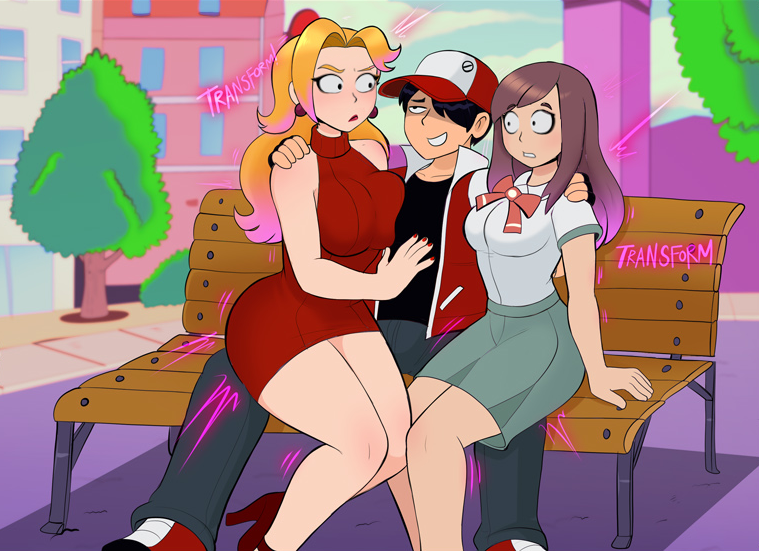 1boy 2girls :3 ? ambiguous_gender armpits ass ass_in_dress bag bare_shoulders bench bimbo black_border black_hair blonde_hair blush breast_frottage breasts brown_hair cap city closed_eyes clothed clothing comic curvy detailed_background dialogue ditto ditto_copied_person dress drooling earrings edit english_text eye_contact female female_with_female femsub feral fingerless_gloves footwear forced gloves grin hair_over_one_eye hairy_arms half-closed_eyes hand_on_head hand_on_shoulder handwear hat heart high_heels holding huge_breasts human incest jacket kissing large_ass large_breasts legs lipstick long_hair makeup male male_with_female maledom mother_and_daughter motion_lines multiple_girls nintendo original_character outdoors outerwear panels panties pants pink_panties pointing pokemon pokemon_(species) pokemon_rgby public red_(pokemon) red_dress saliva shadman shapeshifter shirt shoes short_hair sitting sitting_on_lap skirt slime smile socks speech_bubble spoken_heart spread_legs surprised sweat teeth text thick_thighs tongue tongue_kiss tongue_out transformation transformed_ditto tree url watermark wide_hips