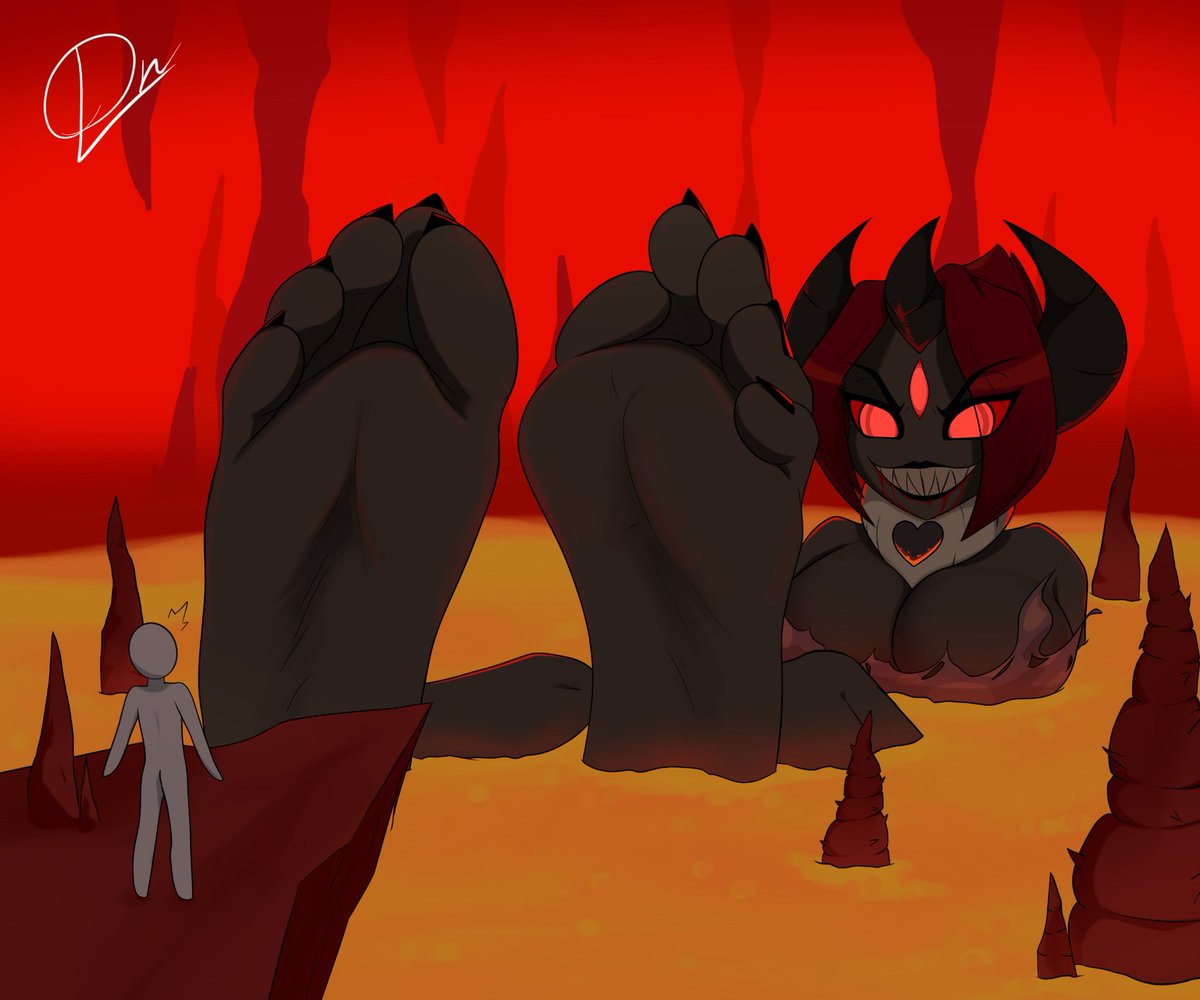 bestia, feet, feet focus, foot fetish, horn, philonaut, red eyes, red hair, short hair, the beast (the binding of isaac), the binding of isaac