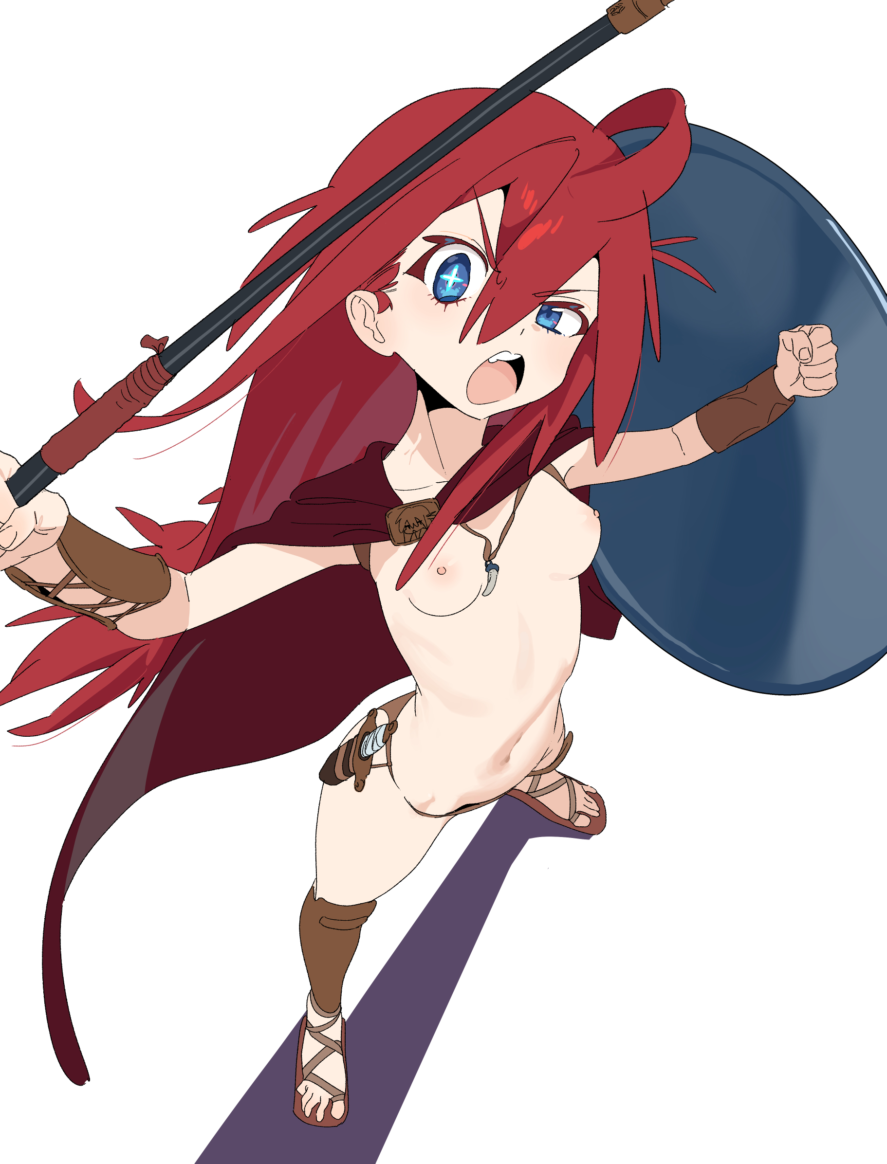 artist request, character request, copyright request, female, nipples, red hair, skimpy armor, some1else45, tagme, this is sparta (meme), topless, topless female