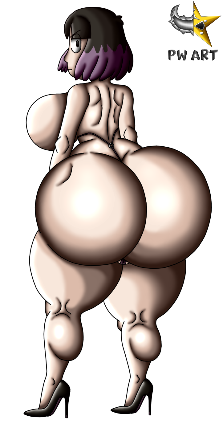 ass_bigger_than_head bicolored_hair big_ass big_booty big_breasts big_butt black_eyes bubble_ass bubble_butt dumptruck_ass dumptruck_butt enormous_ass enormous_breasts enormous_butt fat_ass fat_butt gstring heels hilda_(series) kaisa_(hilda) medium_hair netflix pointer_warrior_xxx render thick_ass thick_butt thick_thighs thong