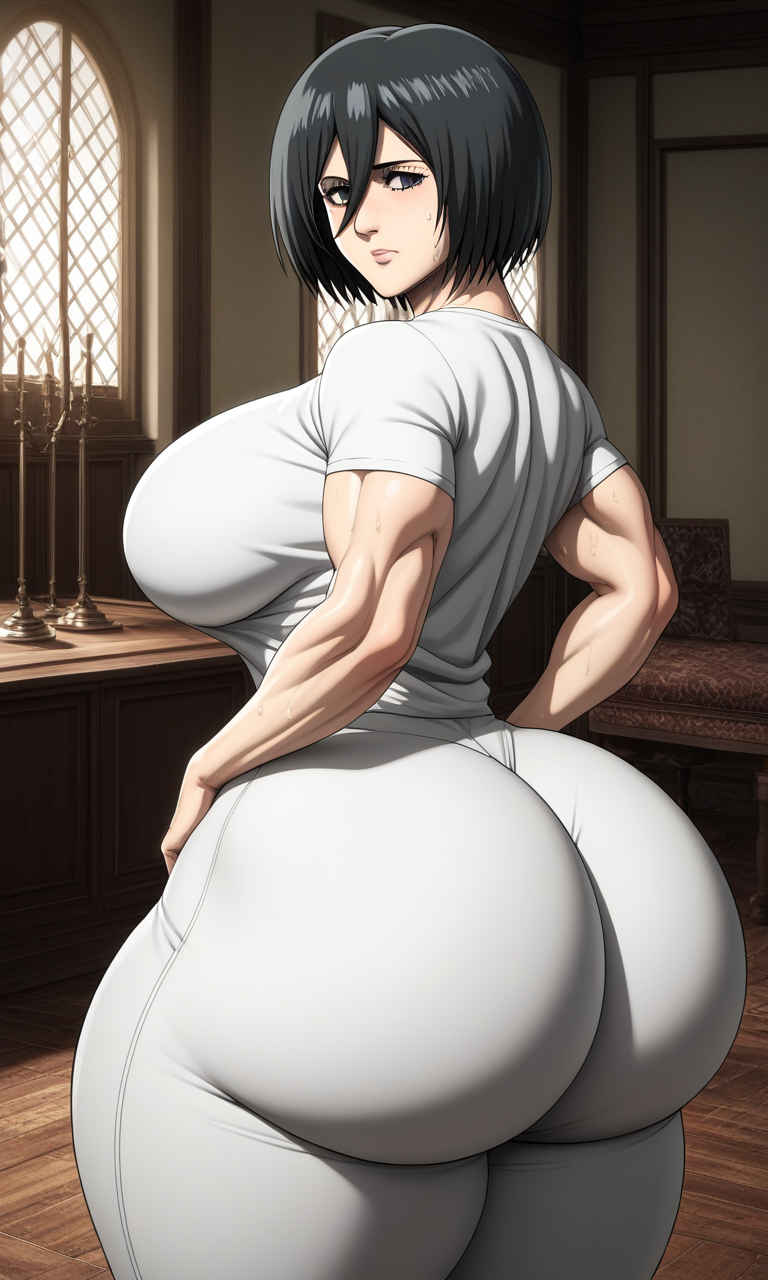 1girls ai_generated ass ass_bigger_than_head ass_bigger_than_torso ass_cheeks ass_focus attack_on_titan back_view big_ass big_breasts big_butt black_eyes black_hair bottom_heavy bubble_ass bubble_butt butt_focus caked_up cellulite curvaceous curvy curvy_female curvy_figure curvy_hips female female_focus female_only fully_clothed gigantic_ass inminent_sex kodansha large_ass leggings light-skinned_female light_skin looking_at_viewer looking_back mikasa_ackerman military_uniform pants pawg plump_ass plump_butt presenting_ass shingeki_no_kyojin short_hair spankable spankable_ass squatting steam steaming_body steamy_ass sweat sweaty_ass sweaty_thighs thick thick_ass thick_legs thick_thighs tight_clothes tight_clothing tight_pants uniform viewed_from_below voluptuous voluptuous_female white_pants wide_ass