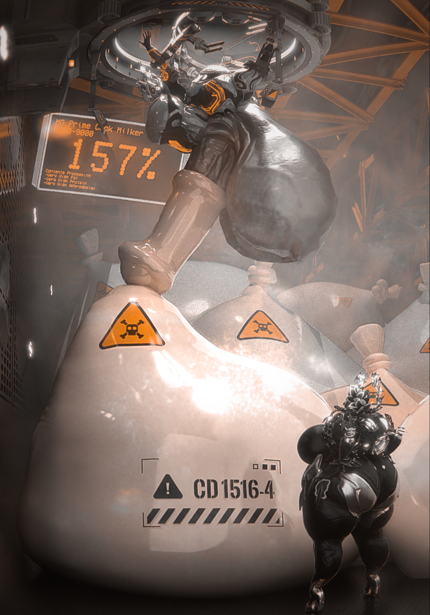 ass, big ass, big breasts, big penis, breasts, bubble ass, bubble butt, cum, female, huge ass, huge breasts, huge cock, hyper penis, irona (qzk forte), mag (warframe), male, nova (warframe), penis, qzk forte, thick thighs, warframe, wide hips