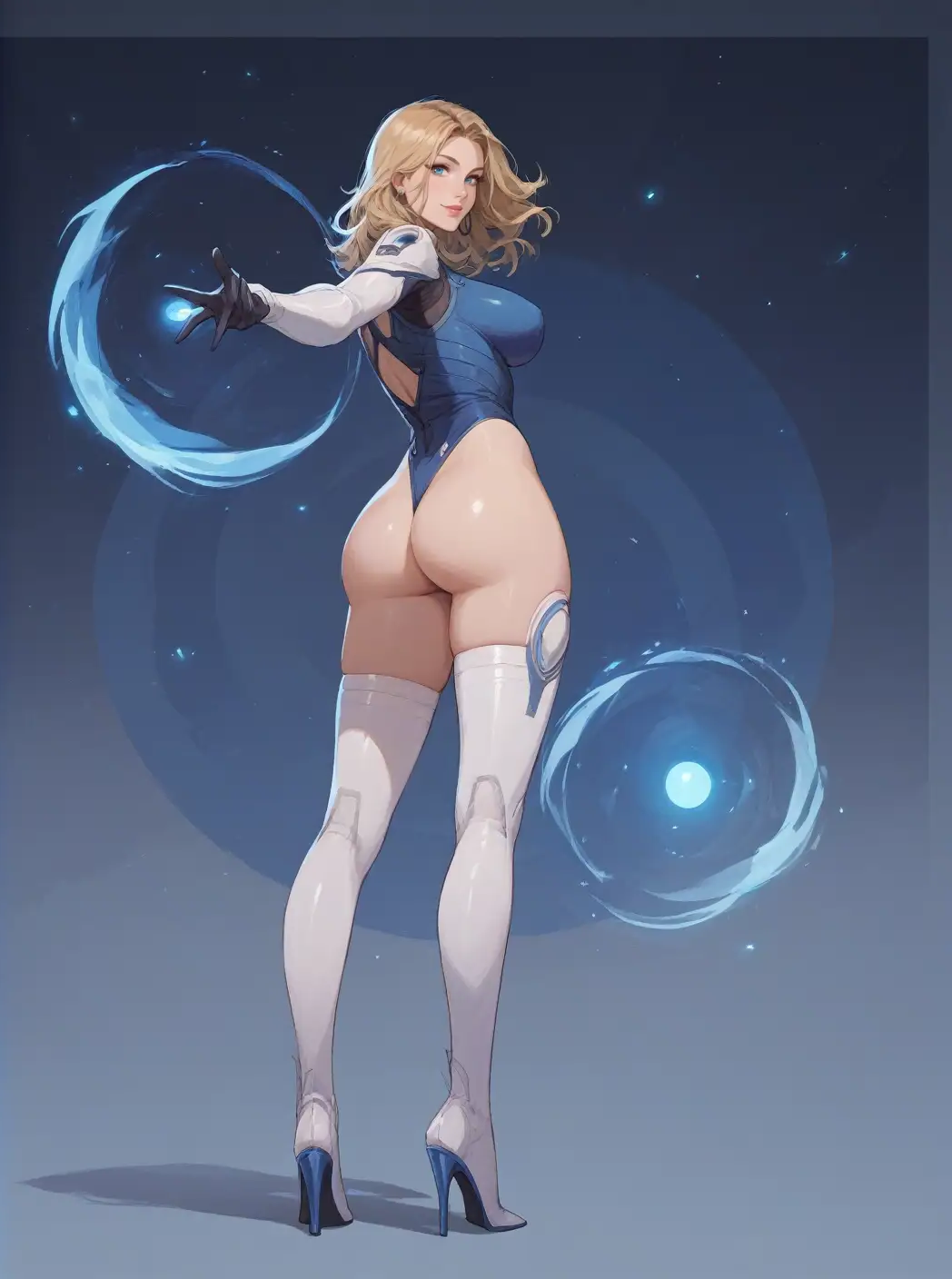 ai_generated ass blonde_hair full_body marvel_rivals shu sideboob sue_storm