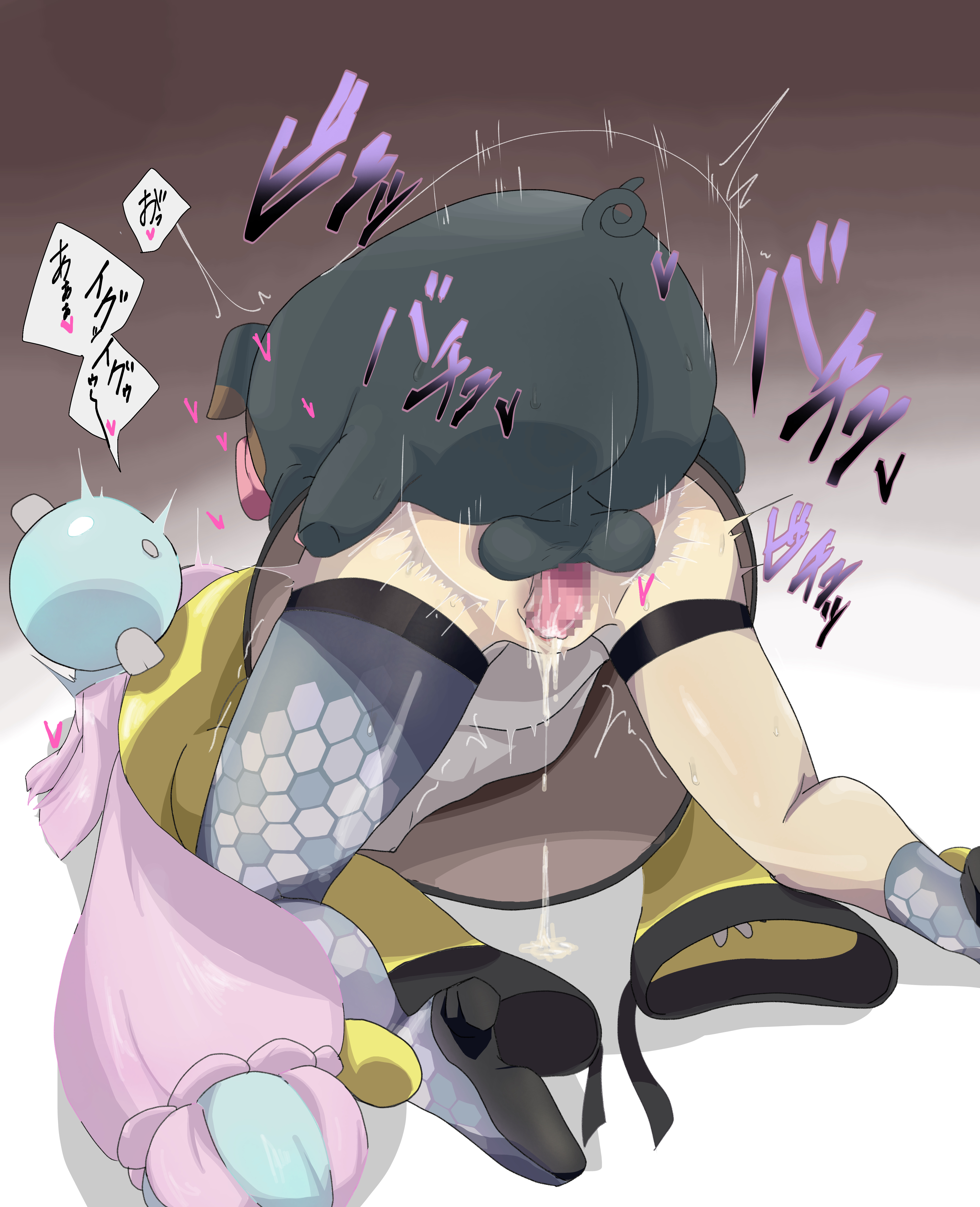 1boy, 1girls, bestiality, clothed, clothed sex, dangomochi15390, doggy style, face down ass up, female, from behind, interspecies, iono (pokemon), lechonk, male, nintendo, penetration, penis, pokemon, pokemon (species), pokemon sv, pokephilia, sex, sex from behind, zoophilia