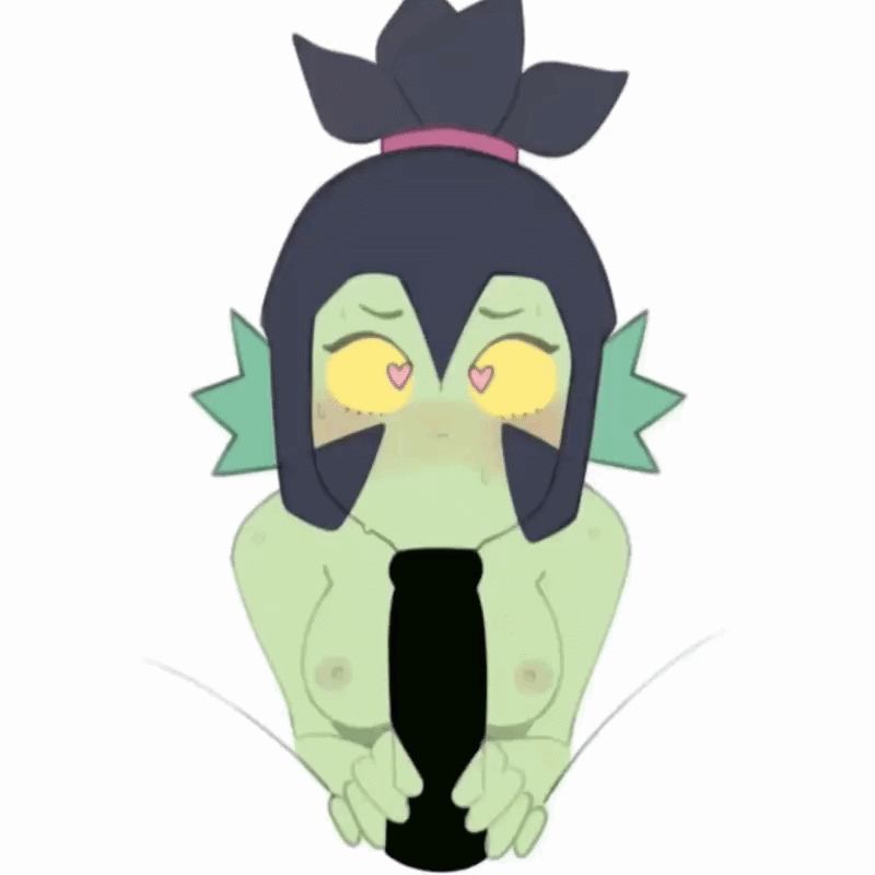 1boy, 1boy1girl, 1girls, animated, animated gif, anon, anthro, black hair, blowjob, brawl stars, deepthroat, fellatio, fin ears, fish girl, gif, green body, heart-shaped pupils, holding penis, oral, penis, sucking penis, willow (brawl stars), xyraabs, yellow eyes, yellow sclera