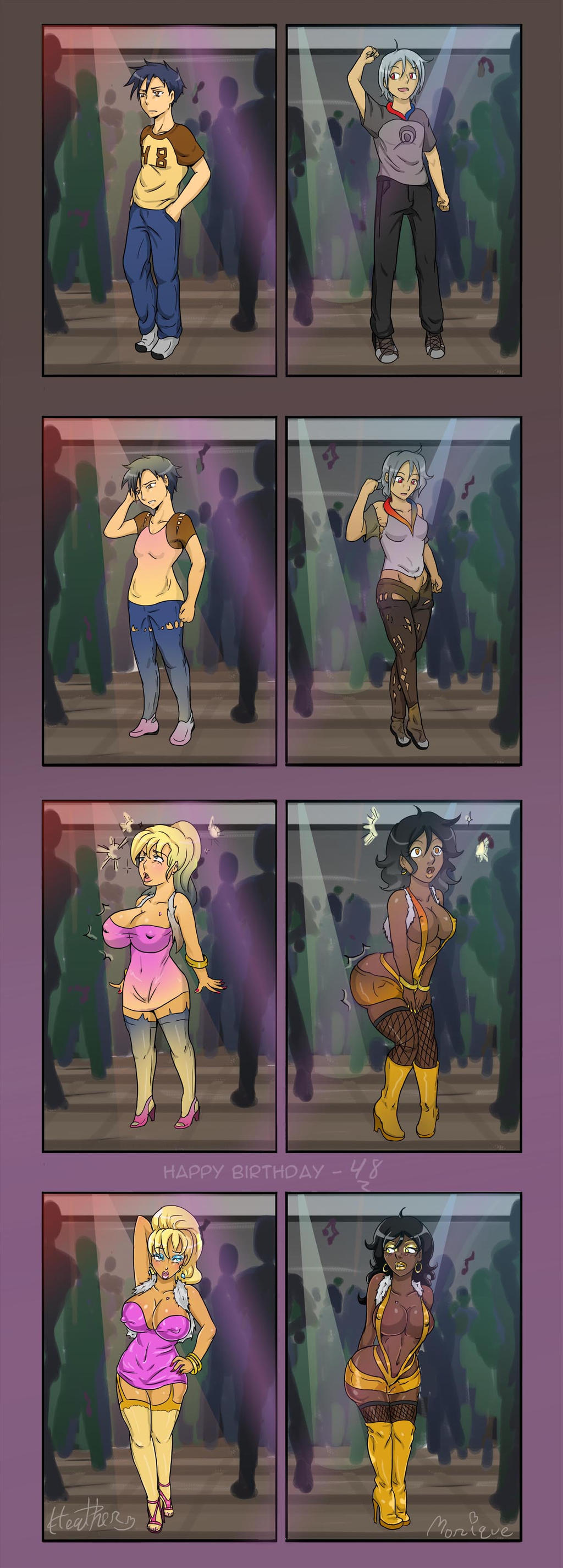 2girls, ass expansion, bimbo, bimbofication, blackification, brainwashing, breast expansion, breast growth, breast growth (enlargement), breasts, corruption, diggerman, ebonization, female, gender transformation, identity death, mtf transformation, multiple females, multiple girls, race swap, transformation, transformation sequence