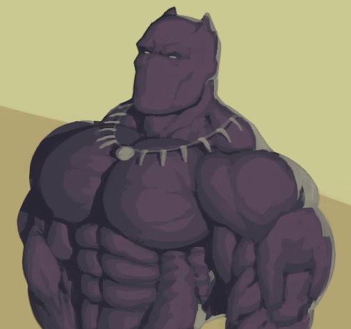 1boy abs bara biceps black_panther_(marvel) black_panther_(series) collar dark_male_only human human_only male_only marvel mask masked masked_male muscular muscular_arms muscular_male muscular_neck pecs ripped-saurian solo suit t'challa triceps