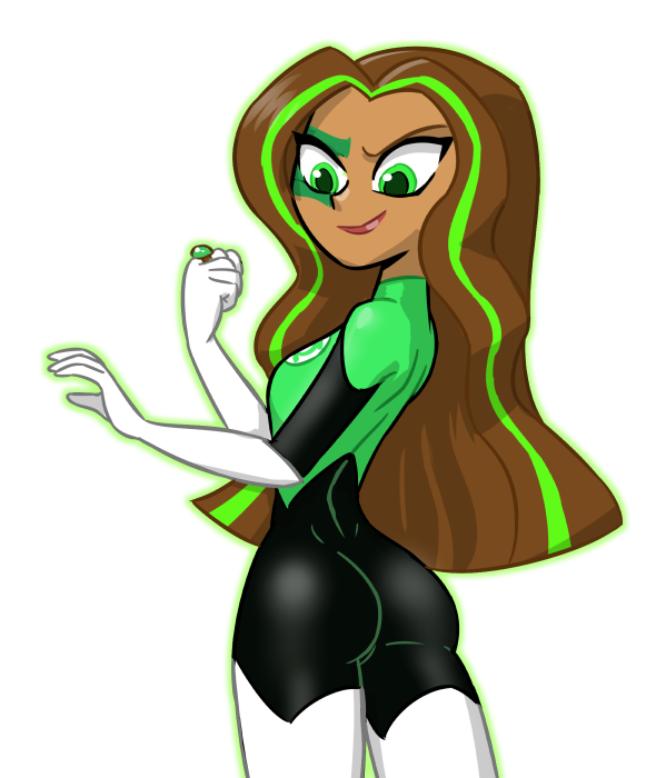 ass big_ass dark-skinned_female dc dc_comics dc_super_hero_girls dimples_of_venus green_lantern jessica_cruz latina rear_view skin_tight ta-na thick_thighs