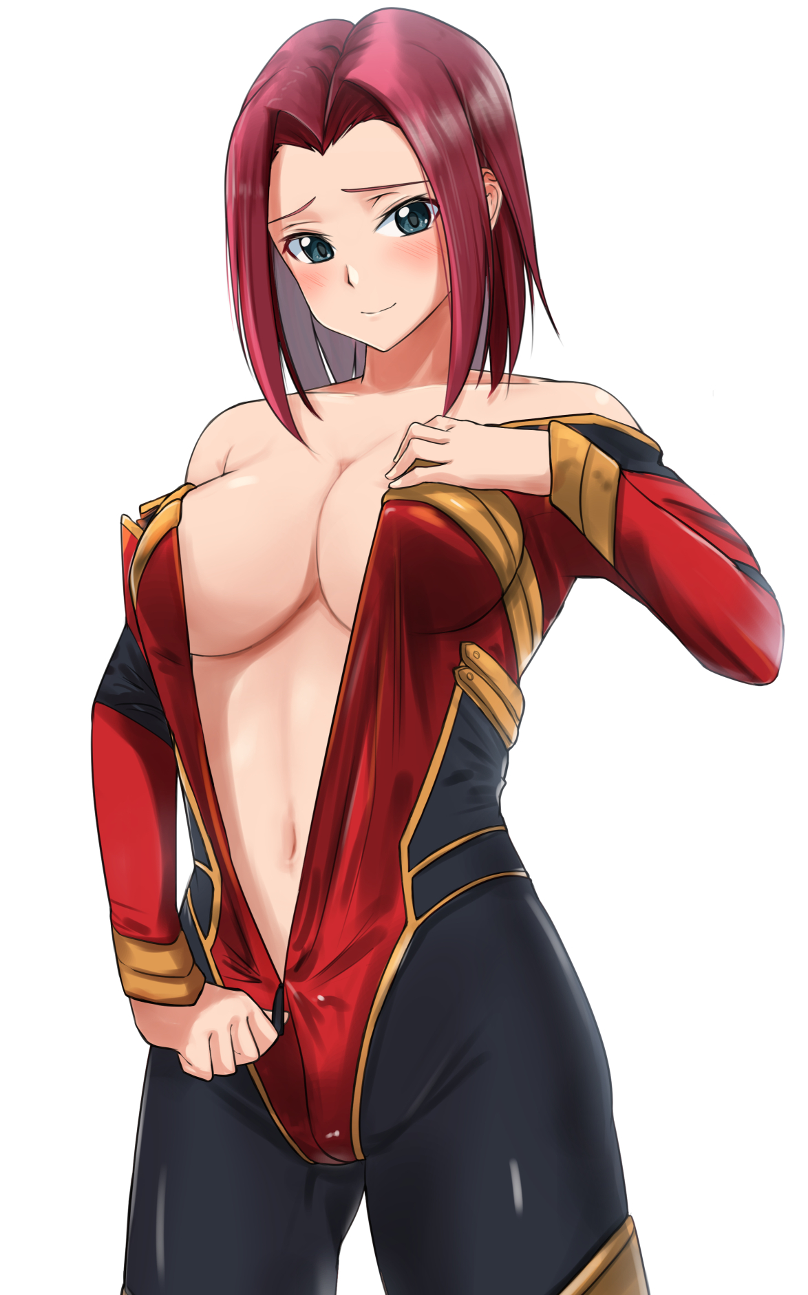 big breasts, breasts, cleavage, code geass, female, kallen stadtfeld, tagme, undressing, yoo tenchi