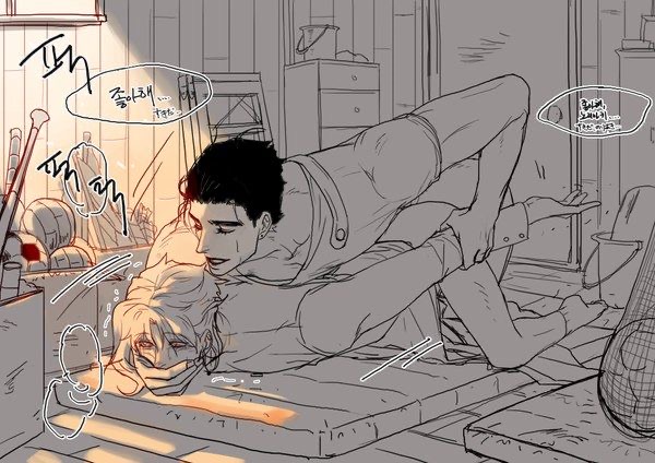 2boys, covering another's mouth, covering mouth, gagged, gay, hand gagged, hand over another's mouth, hand over mouth, handgag, jojo's bizarre adventure, jotaro kujo, male, male on male, male only, male/male, noriaki kakyoin, stardust crusaders, translation request, yaoi