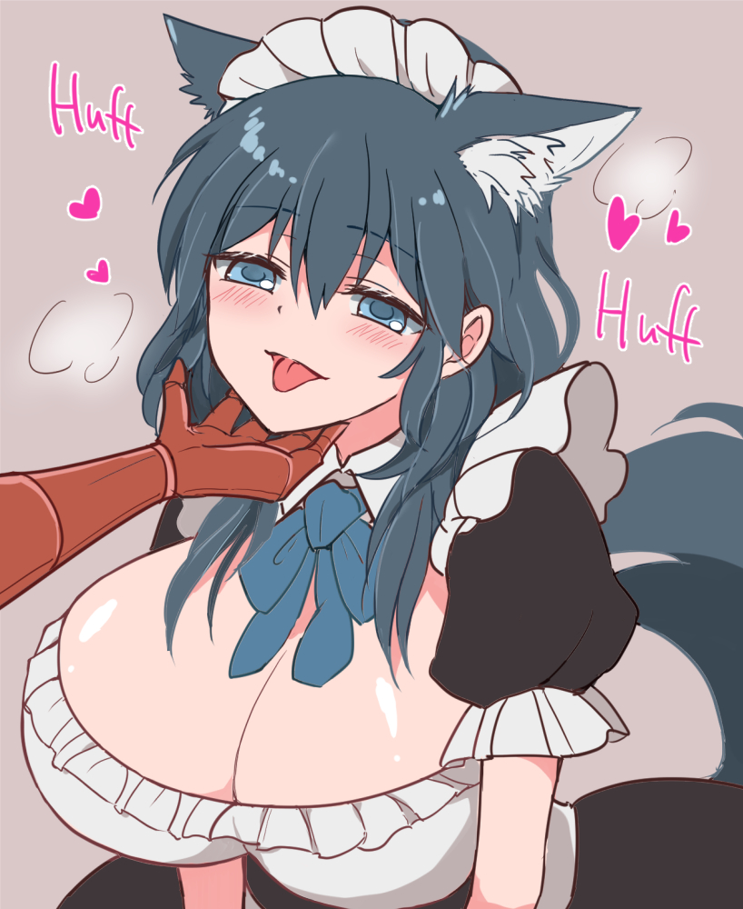 animal_ears animal_tail blush byleth_(fire_emblem) byleth_(fire_emblem)_(female) dog_ears dog_tail edelgard_von_hresvelg femdom femsub fire_emblem fire_emblem:_three_houses heavy_breathing huge_breasts maid nagasawa_(tthnhk) pet_play petplay submissive submissive_female tongue_out