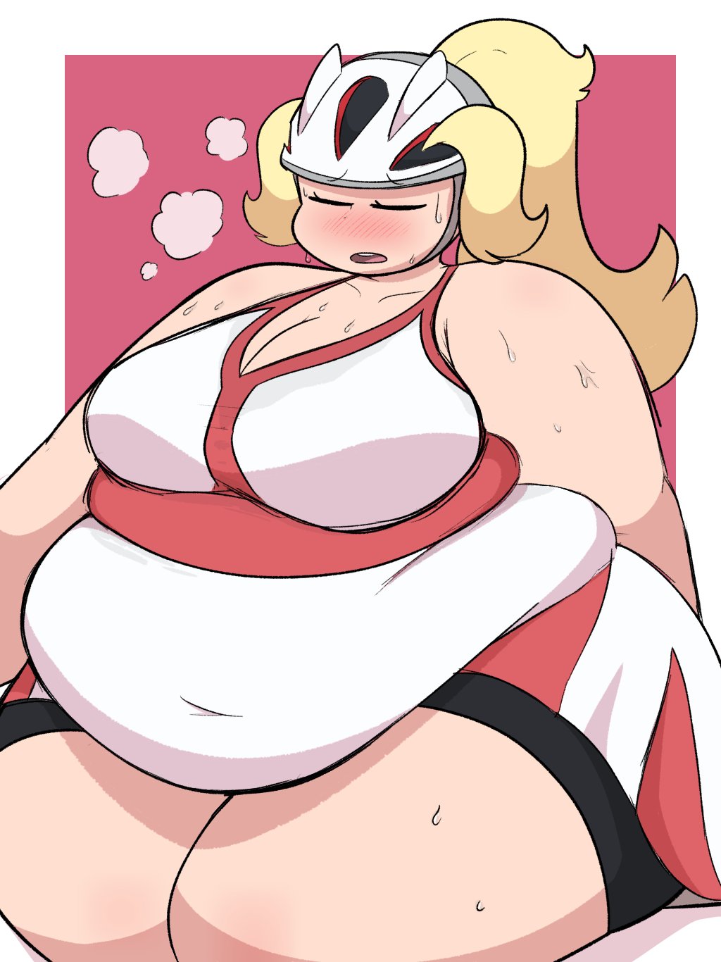 alternate_breast_size fat game_freak huge_belly huge_breasts korrina_(pokemon) midnitemorty nintendo obese obese_female overweight overweight_female pokemon pokemon_xy