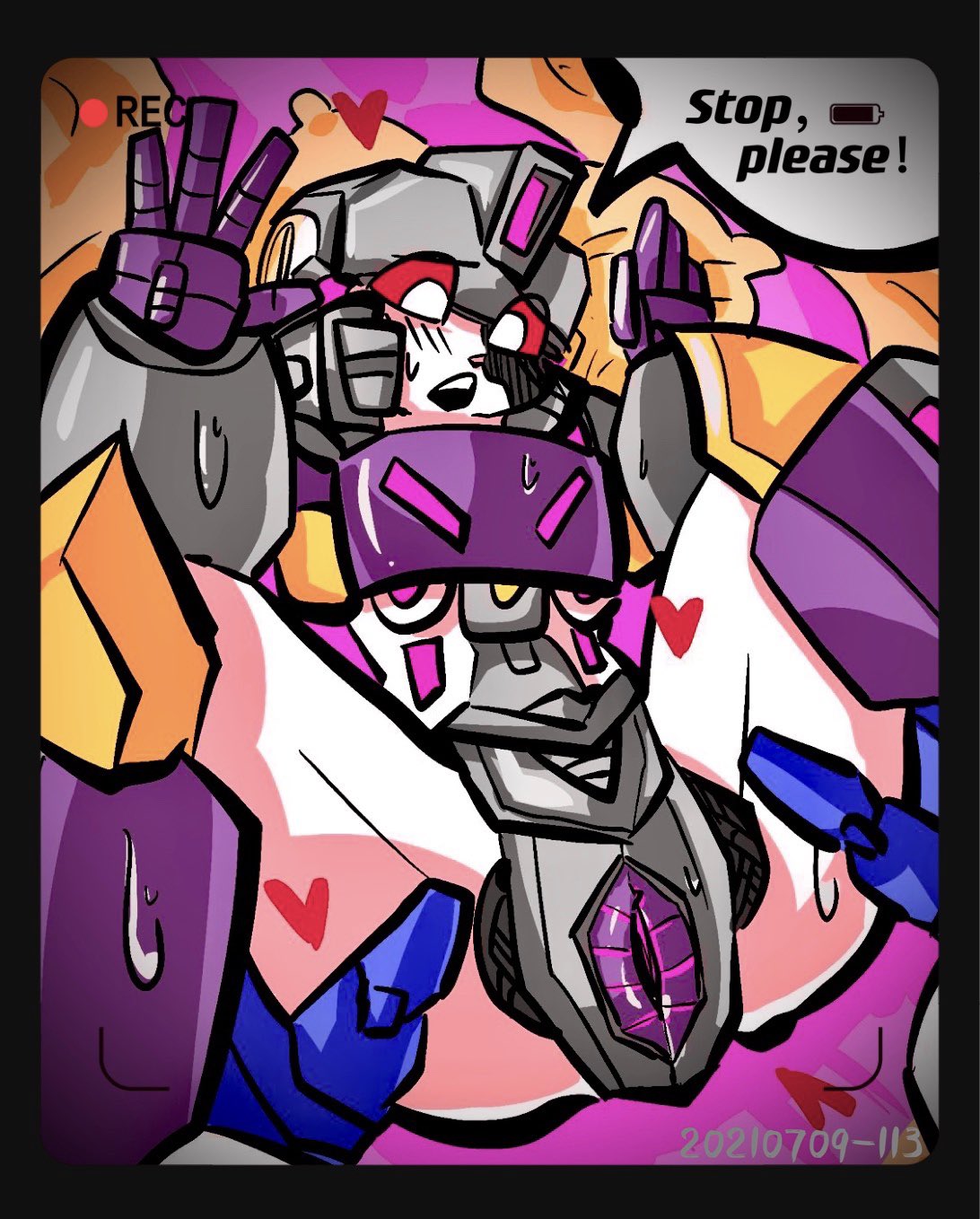 1girls 2021 alien alien_girl female female_only grabbing_legs icebreaker_113 machine open_legs pussy pussy_lips recording red_sclera robot robot_girl rule_63 solo_focus tarn_(transformers) text thick_legs thick_thighs transformers transformers_idw vagina