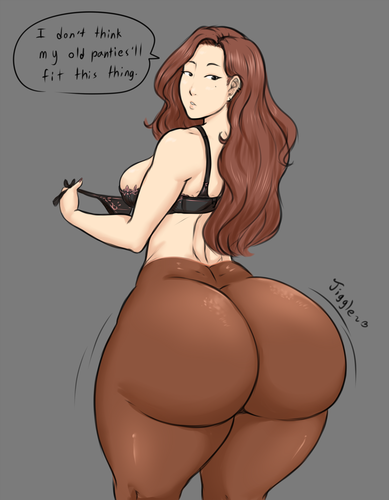 1girls, ass, big ass, big booty, big butt, body part swap, bodyswap, booty, bottom heavy, curvy, franktonius, oc, original, original character, park ryn (franktonius), skin tone difference, skin tone mismatch, solo, thicc