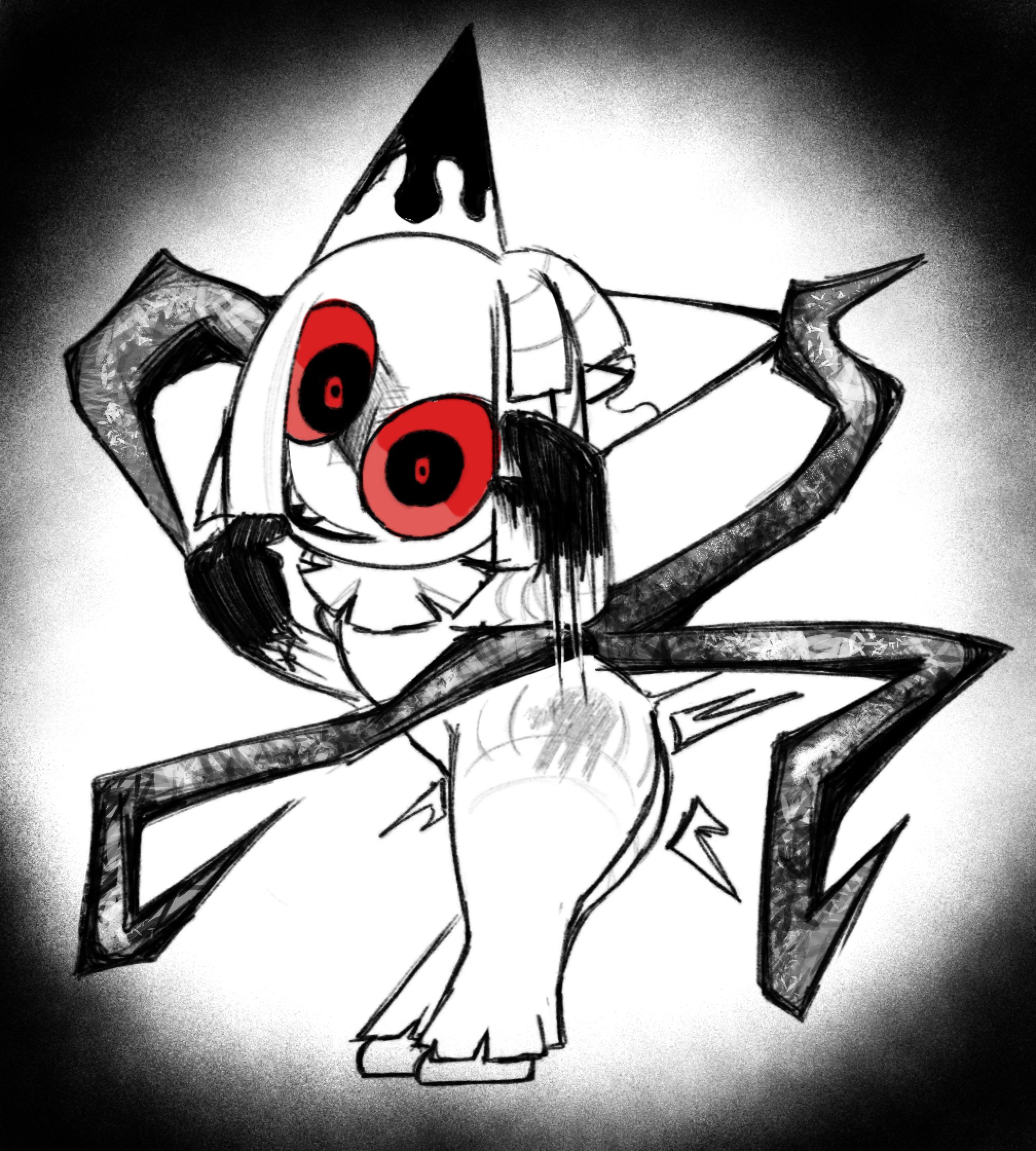1girls, ass, ass slap, dandy's world, dandys world, female, female only, monkiebrained, monster, monster girl, pinata, punishedtooner, red eyes, sharp teeth, slap mark, slapping ass, slapping butt, slapping own ass, smile, tendrils, thighs, toon, twisted yatta (dandy's world), yatta (dandy's world)