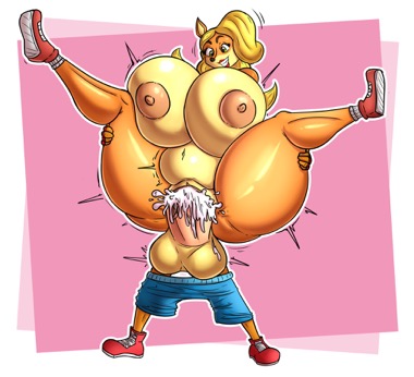 big_balls big_penis blonde_hair boxers boxers_down crash_(series) crash_bandicoot creampie cum cum_in_pussy cum_inside furry huge_breasts huge_cock inflation larger_female lifted male/female misterunknowno1 orange_body pants_down penis red_footwear red_sneakers reverse_upright_straddle sex size_difference small_but_hung small_dom_big_sub smaller_male sneakers spread_legs stand_and_carry_position straight stretched_pussy tawna_bandicoot top_heavy_penis wet_pussy wide_penis