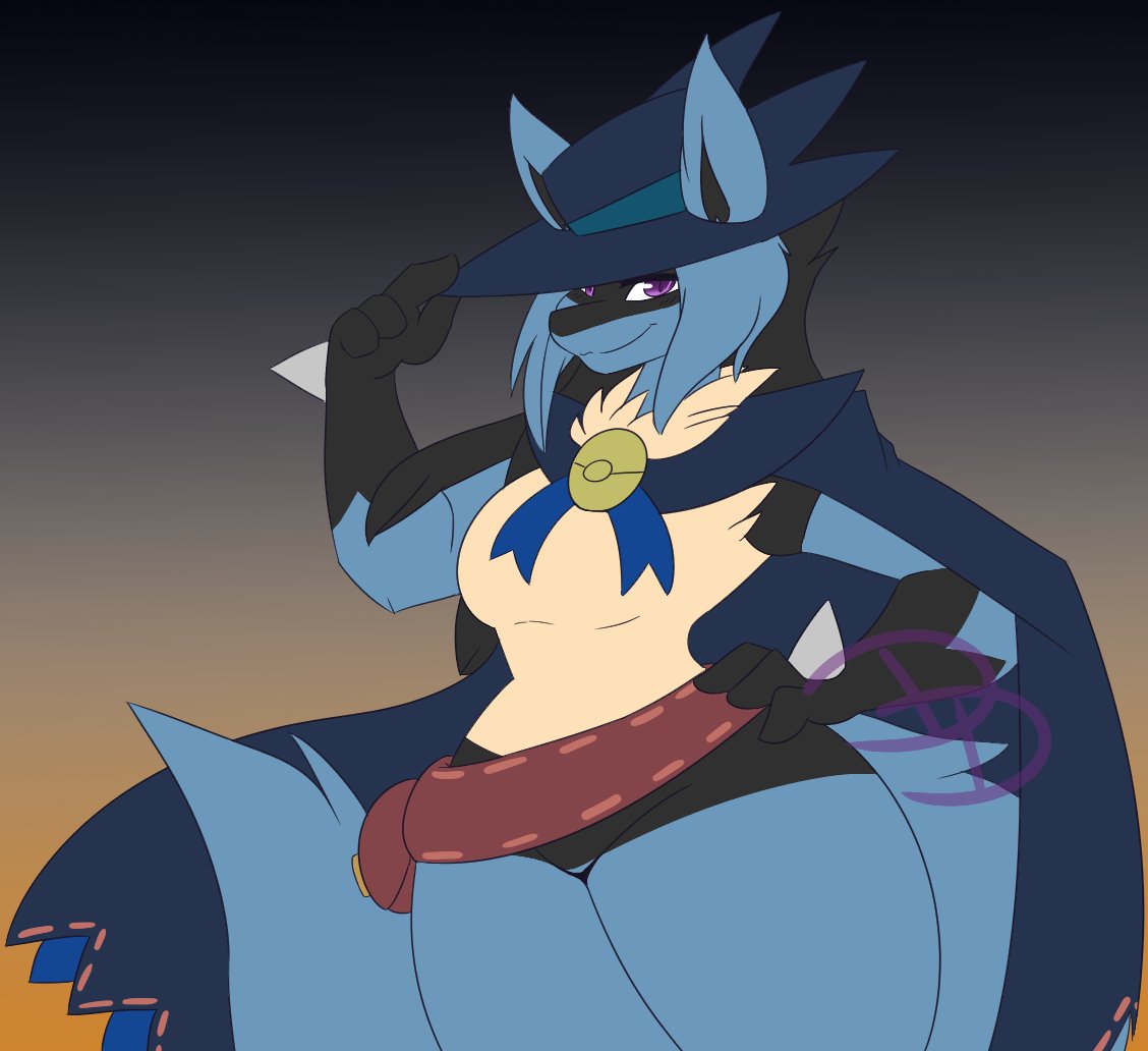 ass dewwydartz female furry hourglass_figure looking_at_viewer lucario may_(dewwydartz) pokemon pokemon_(species) purple_eyes tagme thick_thighs