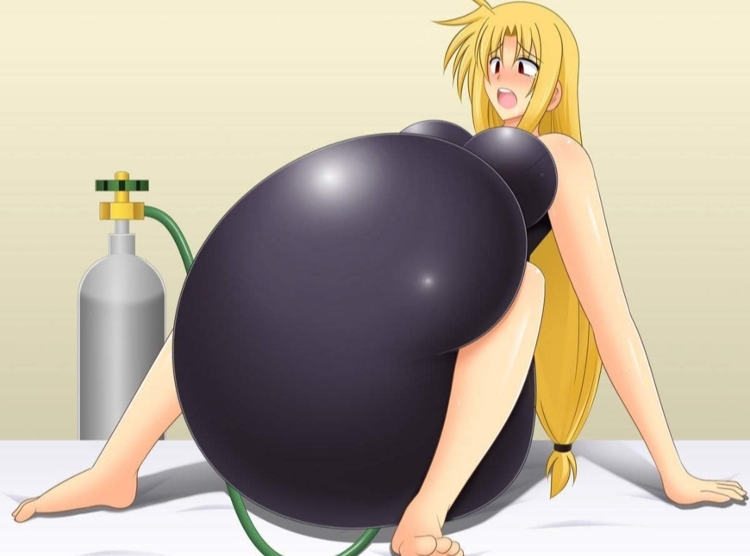belly expansion, belly inflation, blonde hair, close to bursting, hose in butt, hose inflation, hyper belly, hyper inflation, inflation, long hair, ready to pop, skin tight, worried, worried expression
