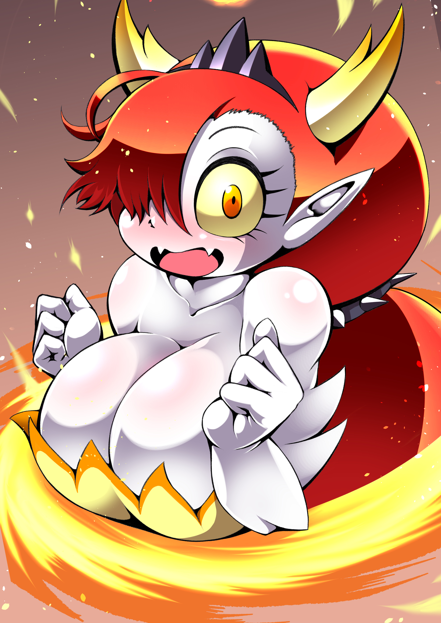 big breasts, breasts, cocco, disney, disney channel, disney xd, female, hekapoo, huge breasts, looking at viewer, star vs the forces of evil, tagme, white skin, yellow sclera