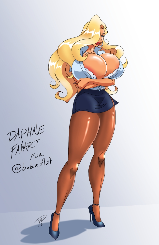 1girls 2021 armaron arms_under_breasts artist_name artist_website babie_fluff bimbo bimbo_body bimbo_lips blonde_hair blue_eyes blue_footwear blue_high_heels blue_skirt bra bra_peek bra_slip breasts brown_legwear brown_pantyhose bursting_breasts buttons character_name cleavage collarbone contrapposto crossed_arms curvy daphne_(babie_fluff) earrings eyebrows eyelashes female female_focus fingernails full_body hair_over_one_eye high_heels highres hoop_earrings huge_breasts huge_hair impossible_clothes impossible_shirt jewelry kneecaps knees legs legwear lips lipstick long_fingernails long_hair long_legs looking_at_viewer makeup mascara microskirt miniskirt narrow_waist naughty_face office office_lady one_eye_covered original pantyhose pencil_skirt puckered_lips red_lips revealing_clothes shadow shiny shiny_clothes shiny_hair shiny_legwear shiny_skin shirt short_sleeves signature simple_background skin_tight skindentation skirt solo standing thick_lips thick_thighs thighs tight_microskirt tight_miniskirt twitter twitter_username unbuttoned unbuttoned_shirt underwear wavy_hair web_address white_background white_bra white_shirt wide_hips