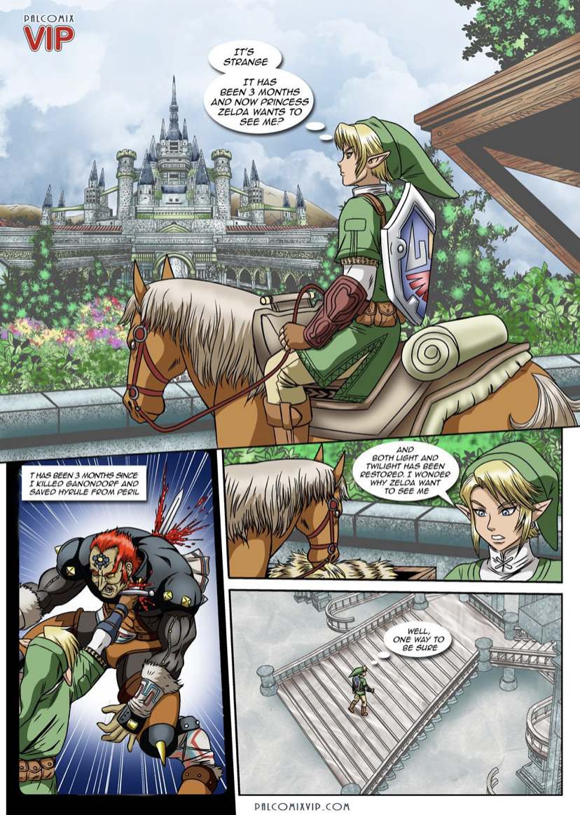 blood death ganondorf ganondorf_(ocarina_of_time) hyrule link link_(twilight_princess) male_death palcomix stabbing the_legend_of_zelda twilight_princess