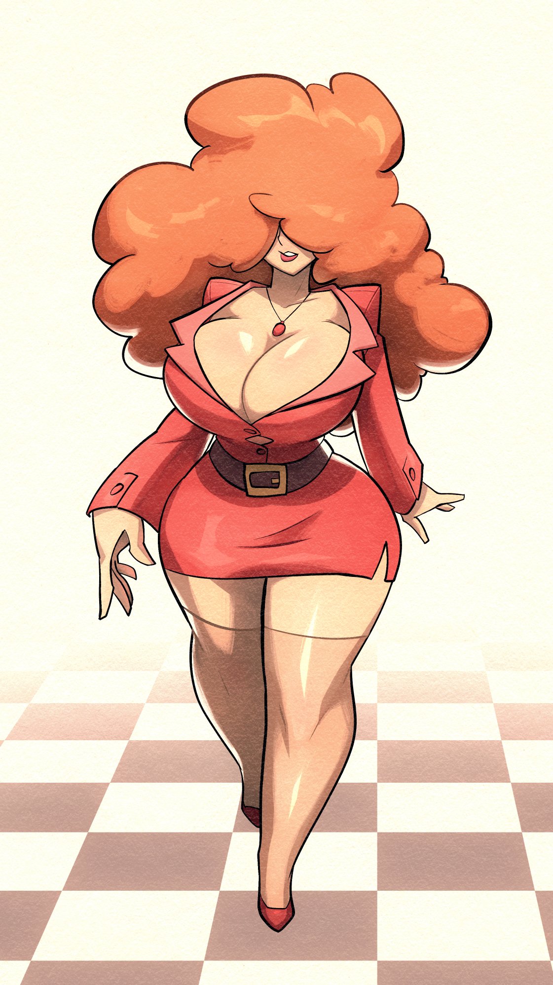 1girls, big breasts, big hair, bigdad, breasts, bust, busty, cartoon network, cleavage, clothed, clothing, curly hair, curvy, faceless, faceless character, faceless female, female, female focus, female only, hair over eyes, hourglass figure, human, large breasts, long hair, mature, mature female, orange hair, powerpuff girls, red hair, sara bellum, solo, solo female, standing, stockings, thick, thick thighs, thighhighs, thighs, thin waist, thunderthighs, voluptuous, wide hips