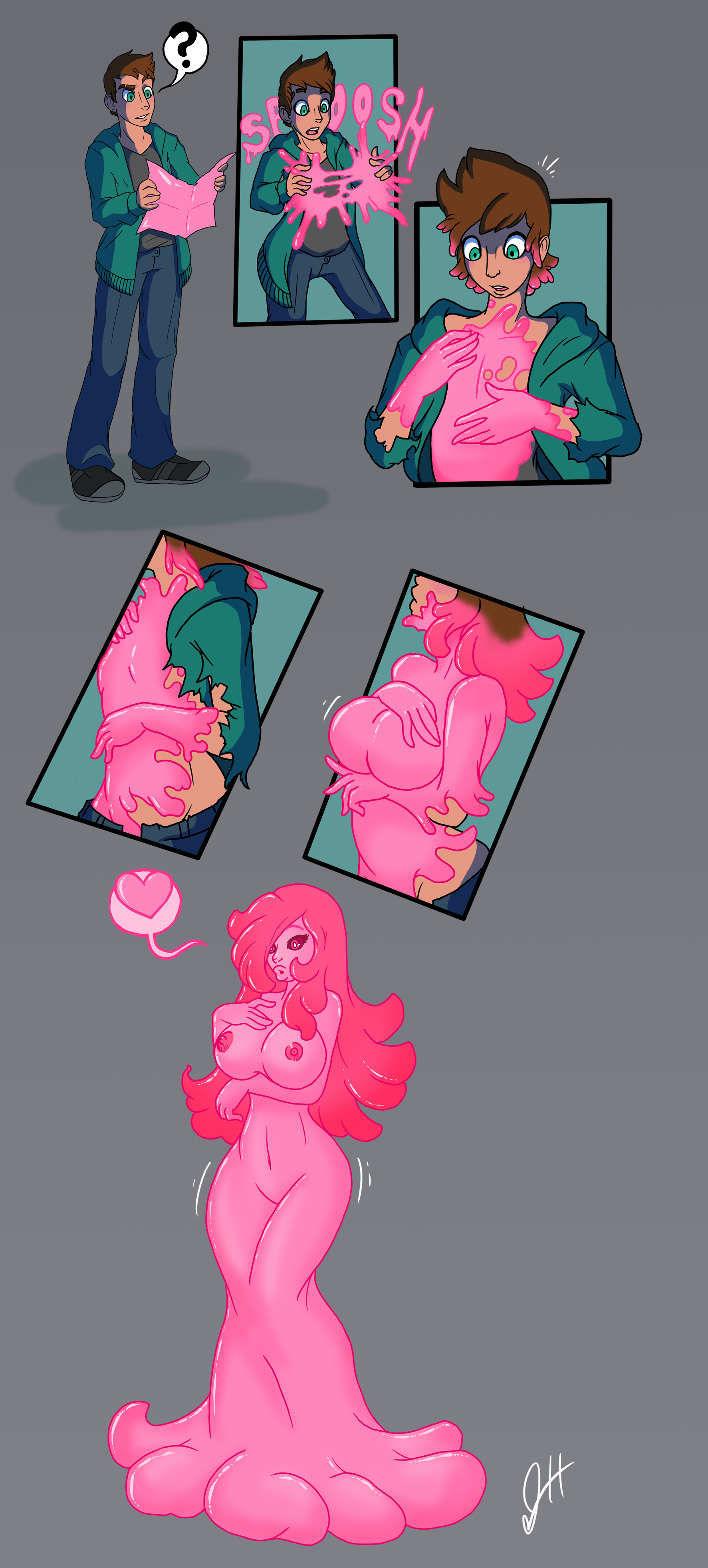 ass, ass expansion, assimilation, breast expansion, breast growth, breast growth (enlargement), breasts, corruption, female, gender transformation, goo girl, goo transformation, large ass, large breasts, male, male only, mtf transformation, slime girl, transformation, transformation sequence, wrenzephyr2