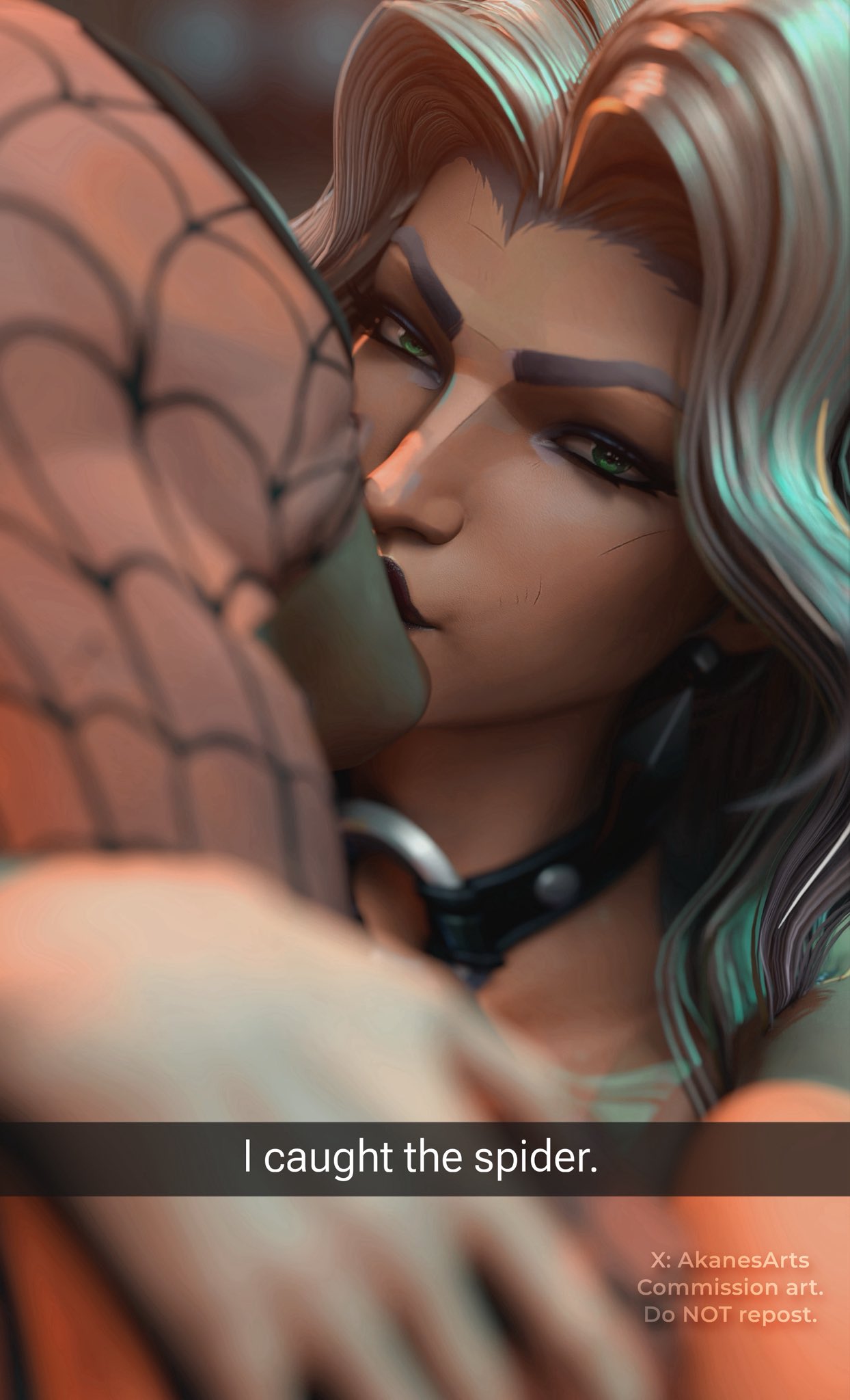 1boy, 1boy1girl, 1girl1boy, 1girls, 2026, 3d, 3d (artwork), akanesarts, black cat (marvel rivals), black cat (marvel), black cat (urban predator), caption, choker, collar, couple, couple (romantic), couple love, couples, felicia hardy, female, green eyes, kiss, kissing, kissing partner, light skin, light-skinned female, light-skinned male, looking at viewer, love, lovers, male, marvel, marvel comics, marvel rivals, netease games, peter parker, romantic, romantic couple, selfie, spider-man, spider-man (marvel rivals), spider-man (series), superhero, superhero couple, superheroine, text, voluptuous, voluptuous female, white hair
