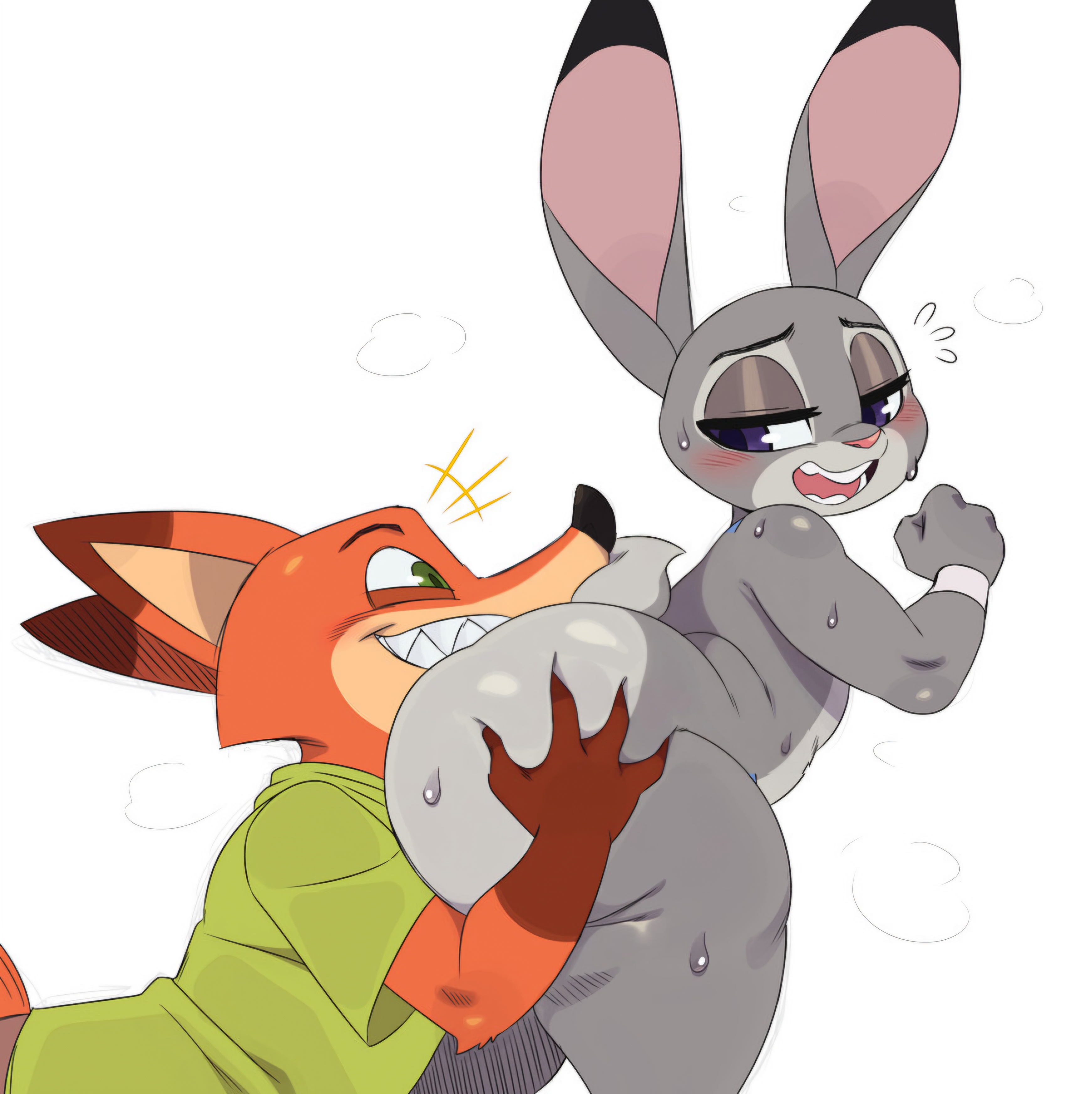 big ass, bottom heavy, bunny ears, canine, disney, edit, fox, grey fur, huge ass, judy hopps, nick wilde, nude female, orange fur, rabbit, small breasts, sssonic2, submissive female, tan fur, thick thighs, victim, zootopia