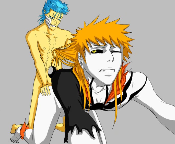 artist_request bleach gay grimmjow_jaegerjaquez hollow hollow_ichigo human ichigo_kurosaki male sex tagme yaoi