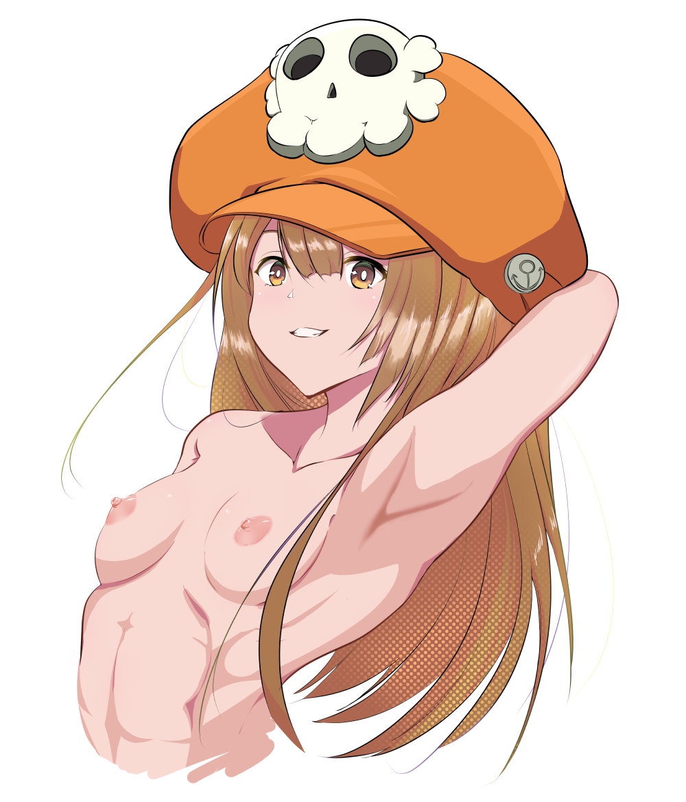 abs female guilty_gear hat ice_sword may_(guilty_gear) naked small_breasts solo