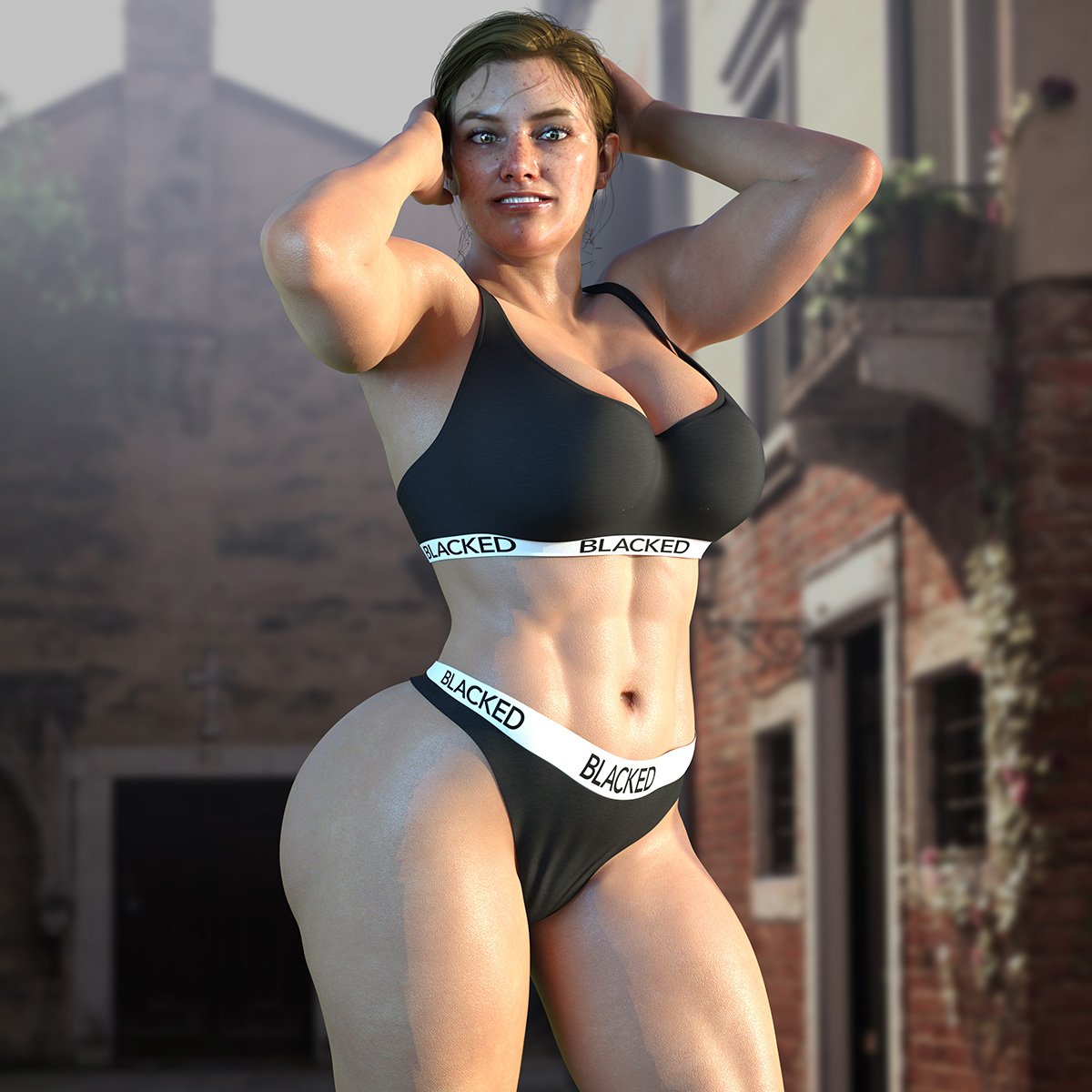 1girls, 3d, 3d (artwork), abigail anderson, abs, armpits, ass, athletic, athletic female, big ass, big breasts, big butt, big muscles, blacked, blacked clothing, blonde female, blonde hair, bra, breasts, brown hair, casual, cleavage, clothed, clothed female, clothes, clothing, female, female focus, female only, fit, fit female, hips, human, human only, light skin, light-skinned female, long hair, muscle tone, muscles, muscular, muscular female, naughty dog, navel, nordfantasy, outdoors, pale, pale skin, pale-skinned female, panties, ponytail, pose, posing, smile, solo, solo female, solo focus, standing, the last of us, the last of us 2, thick thighs, thighs, thong, toned, toned female, underwear, wide hips