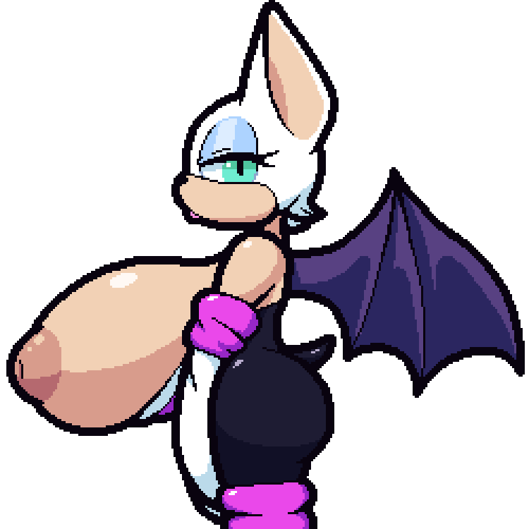 alpha_channel anthro areola ass bat bat_wings big_breasts big_eyes big_head breasts_bigger_than_torso breasts_out chiropteran clothed clothing cyan_eyes eyelashes female gigantic_areola huge_ass huge_breasts hyper hyper_breasts inverted_nipples mammal nipples nsfwoaf pixel_art puffy_areola purple_wings rouge_the_bat sega side_view sideboob simple_background small_but_busty solo sonic_(series) top_heavy transparent_background wings