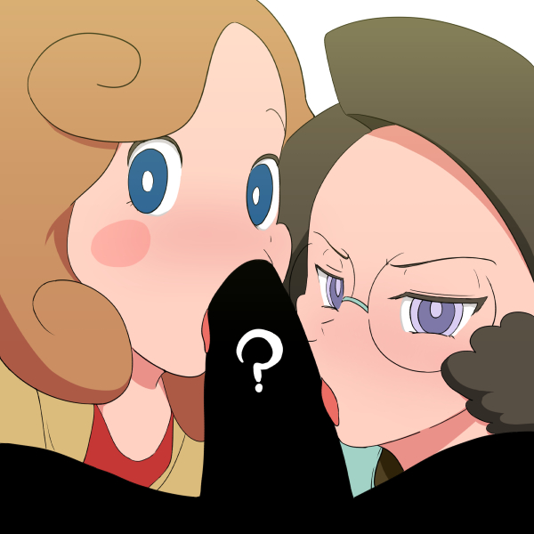 1boy 2girls anon blowjob collaborative_fellatio double_blowjob fellatio katrielle_layton layton's_mystery_journey multiple_girls tagme teamwork