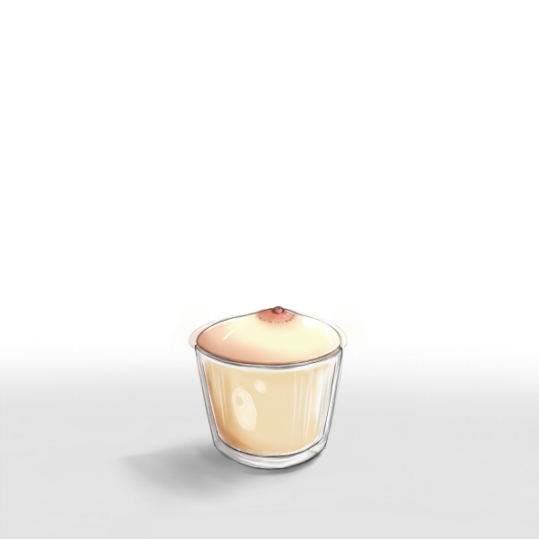 1:1 2011 ao_usagi areolae breast_creature breast_focus breasts cup food food_focus nipples no_humans object_focus original parody pudding shadow simple_background solo what white_background