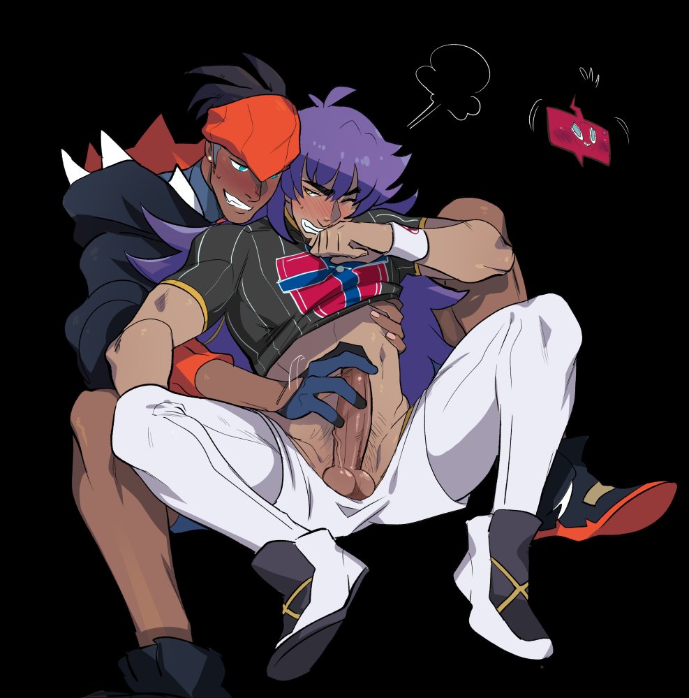 2boys, camera, clothed, cock, dick, gay, handjob, kukumomo, leon (pokemon), male, male only, penis, pokemon, pokemon ss, raihan (pokemon), tagme