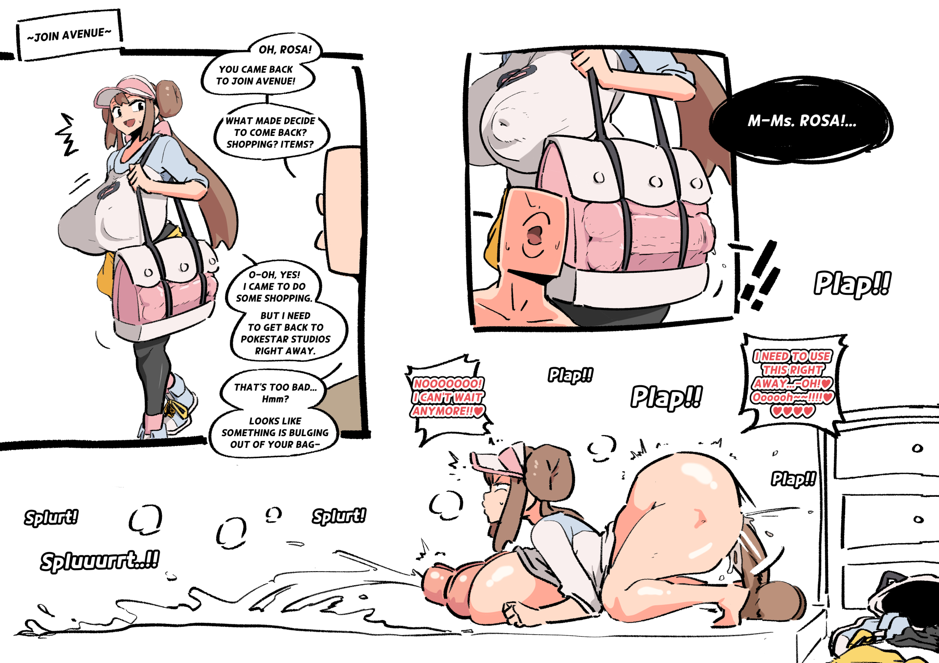 1boy, 1girls, alternate ass size, alternate breast size, ass, ass bigger than head, big ass, big dildo, big nipples, blue eyes, breasts, breasts bigger than head, brown hair, clothing, dialogue, dildo, dildo insertion, double bun, english text, faceless male, female, game freak, hi res, huge ass, huge breasts, huge nipples, lactation, large breasts, long hair, male, massive breasts, masturbation, nintendo, nipples, pent up, pokemon, pokemon bw2, rosa (pokemon), sex toy, twin buns, twintails, visor cap, woohyoot